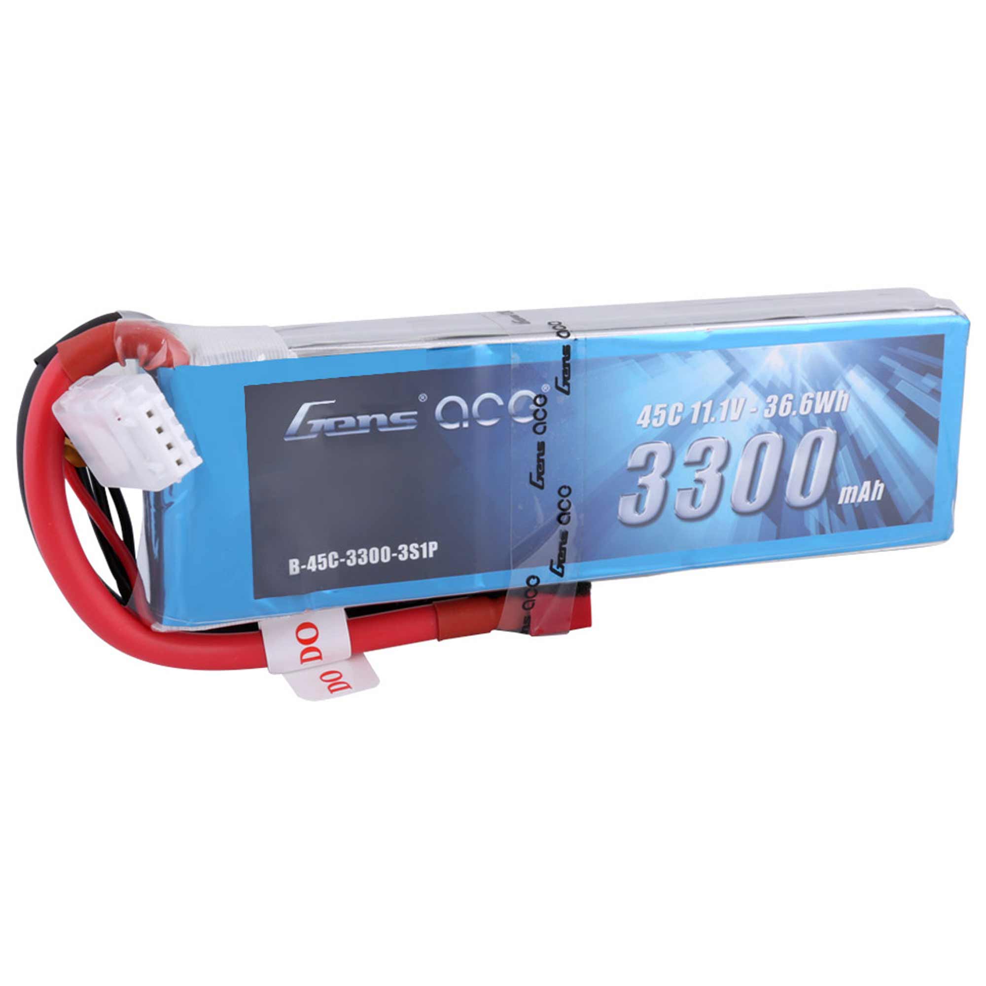 11.1V 3300mAh 3S 45C LiPo Battery: Deans