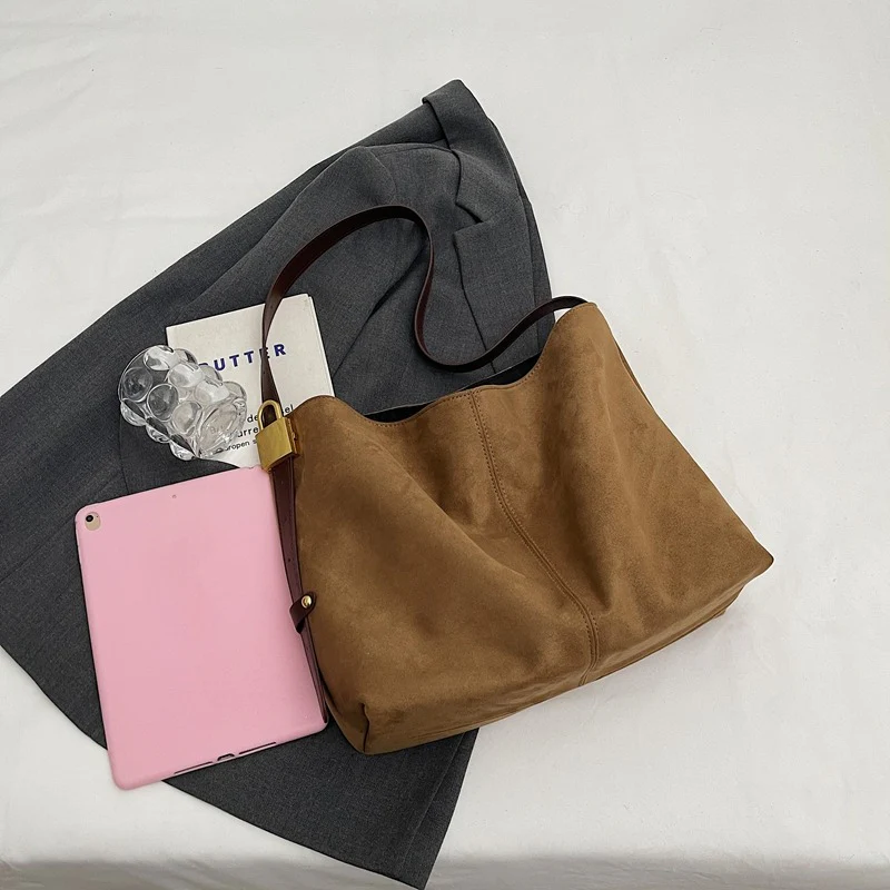 Edna Lock Suede Bag