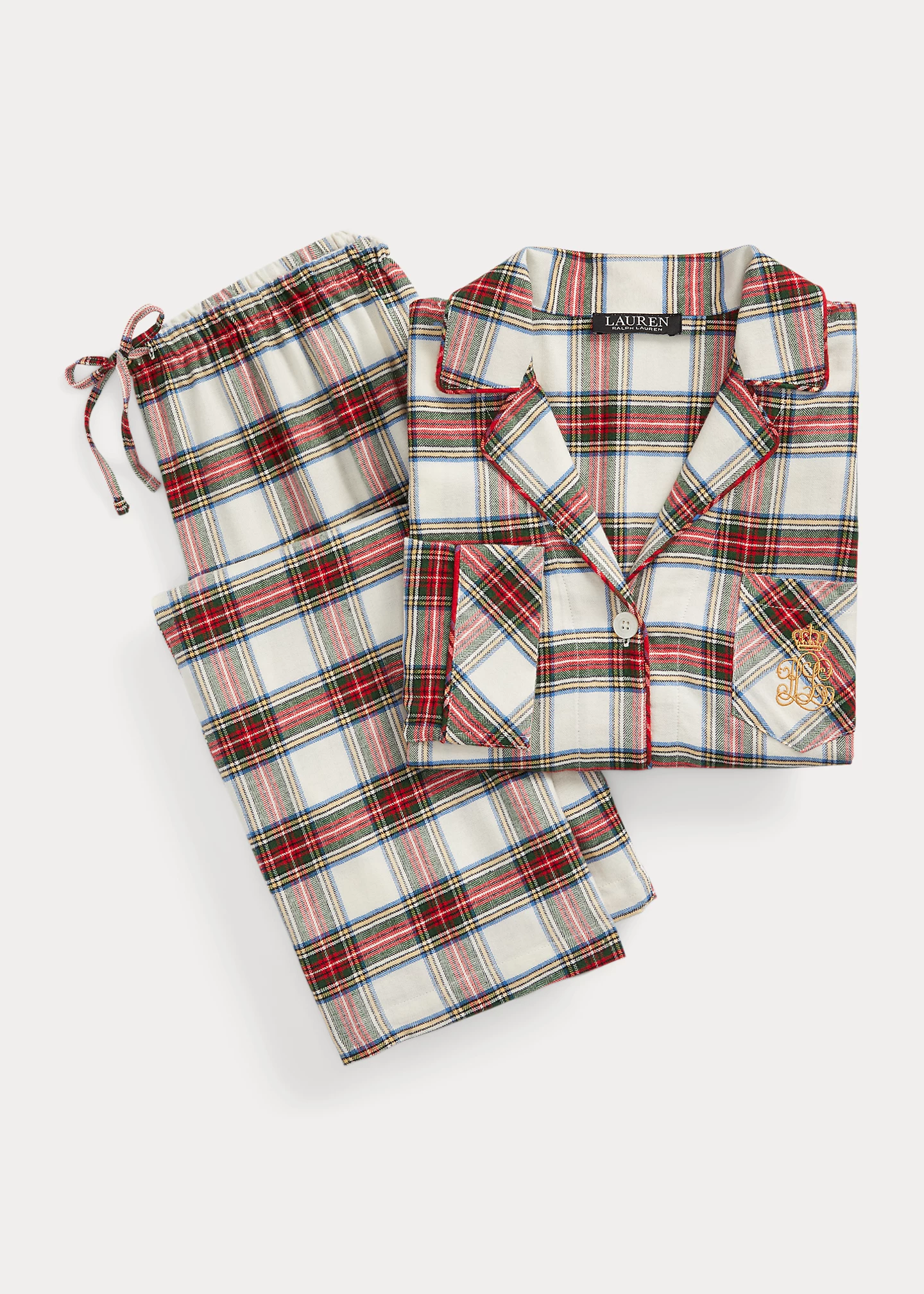 Plaid Brushed Twill Sleep Set