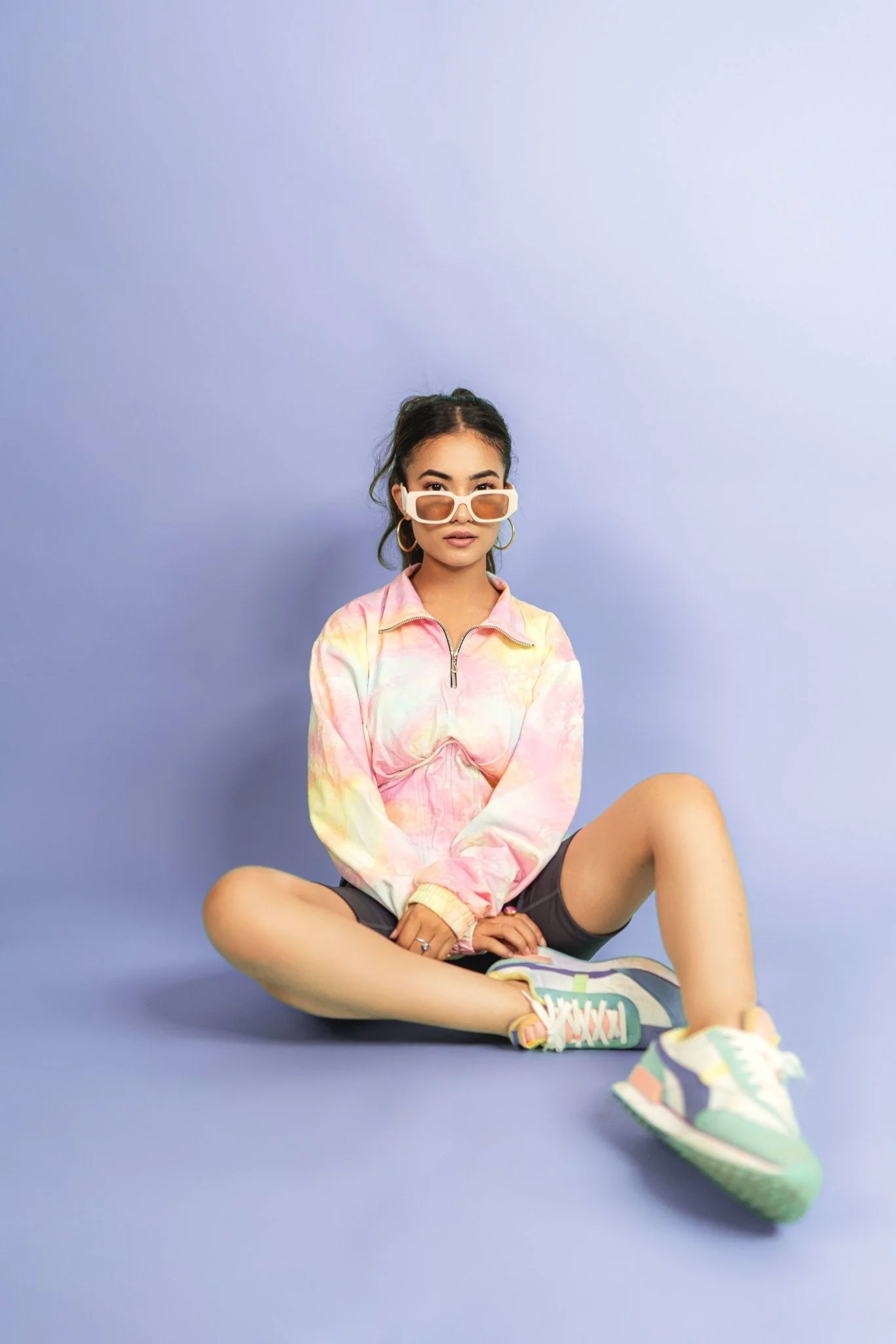 Tie-Dye Noodie In Pastel Pink