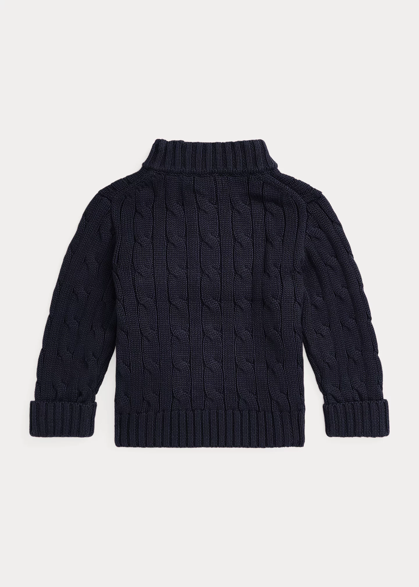 Cable-Knit Cotton Quarter-Zip Sweater