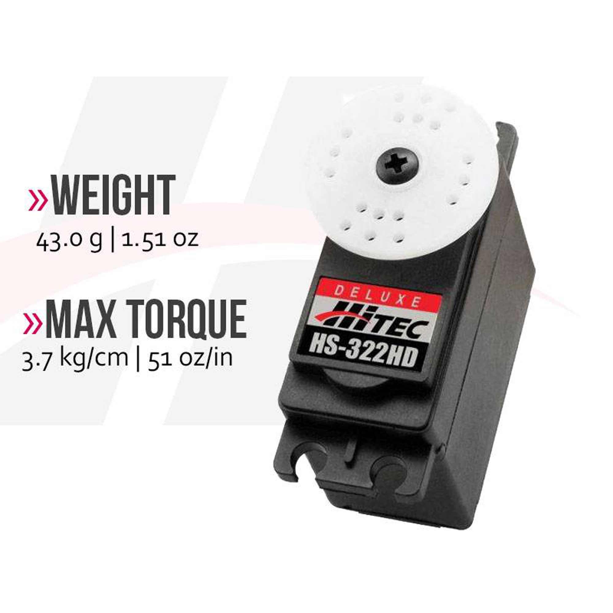 HS-322HD Standard Analog Karbonite Gear Aircraft Servo