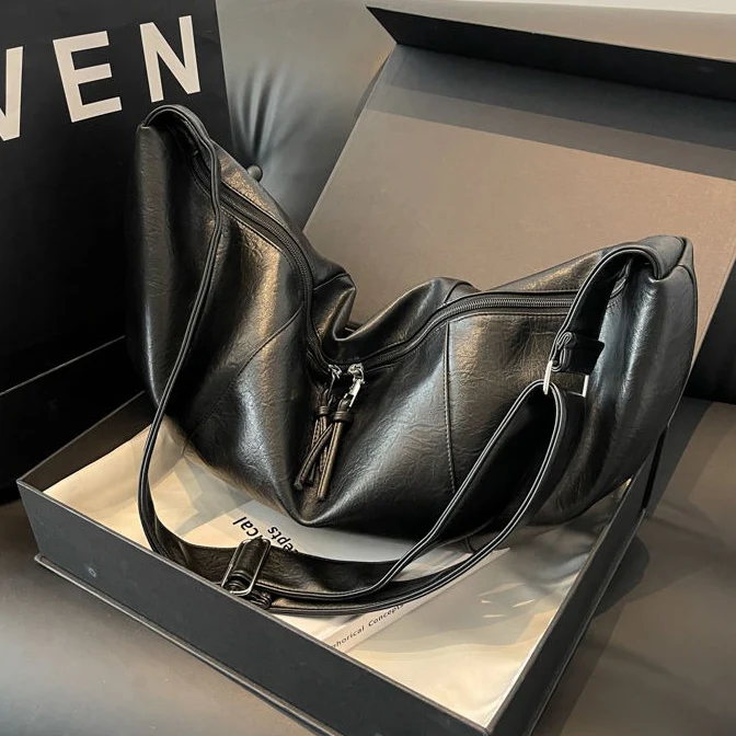 Vegan Leather Hobo Crossbody