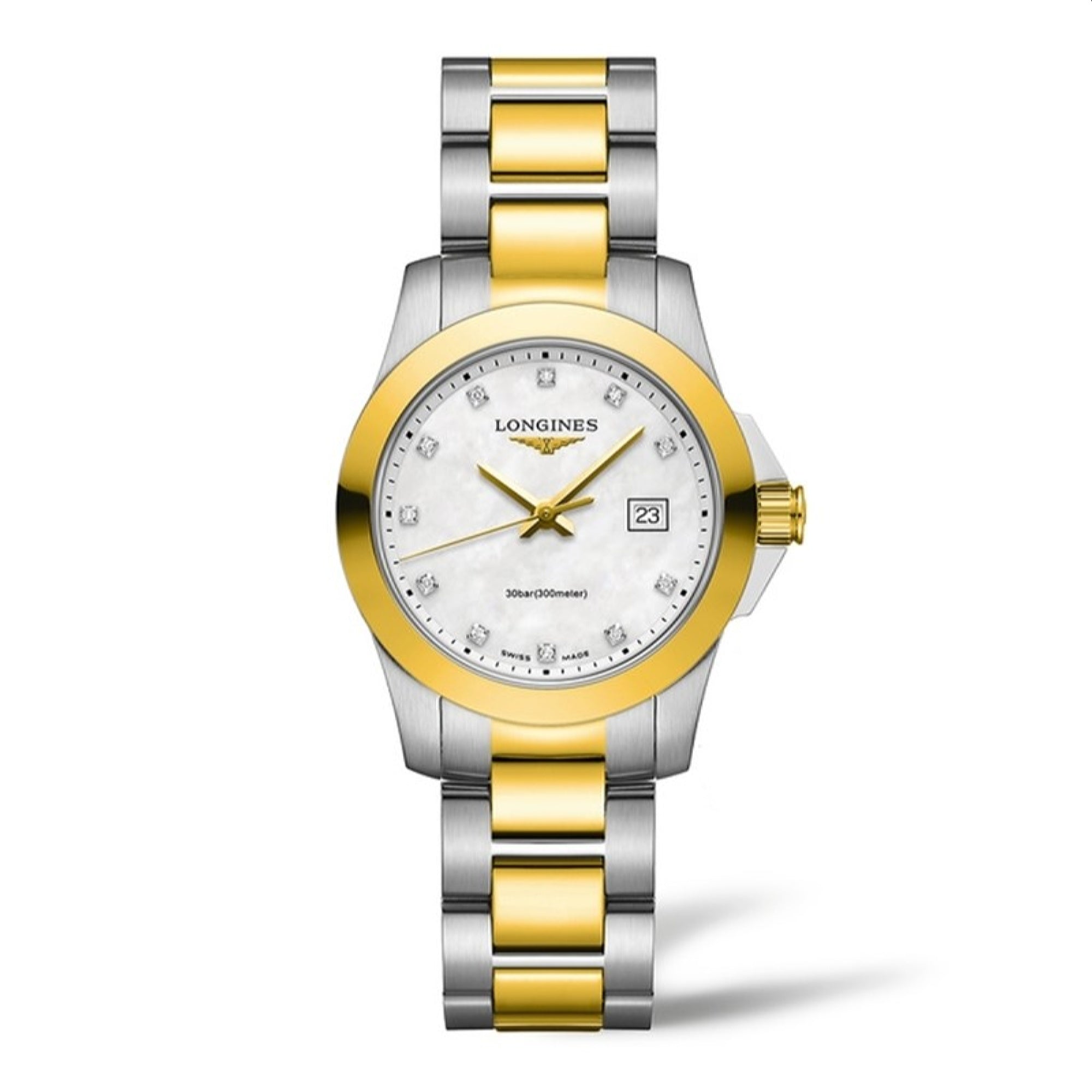 [2026 Mirror Grade]Longines Women's L3.376.3.87.7 Conquest Two-Tone Stainless Steel Watch