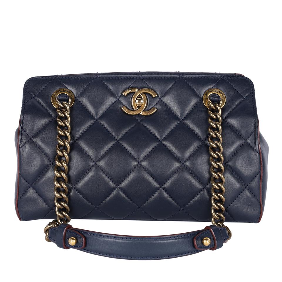 Leather Quilted Cambon Shoulder Bag