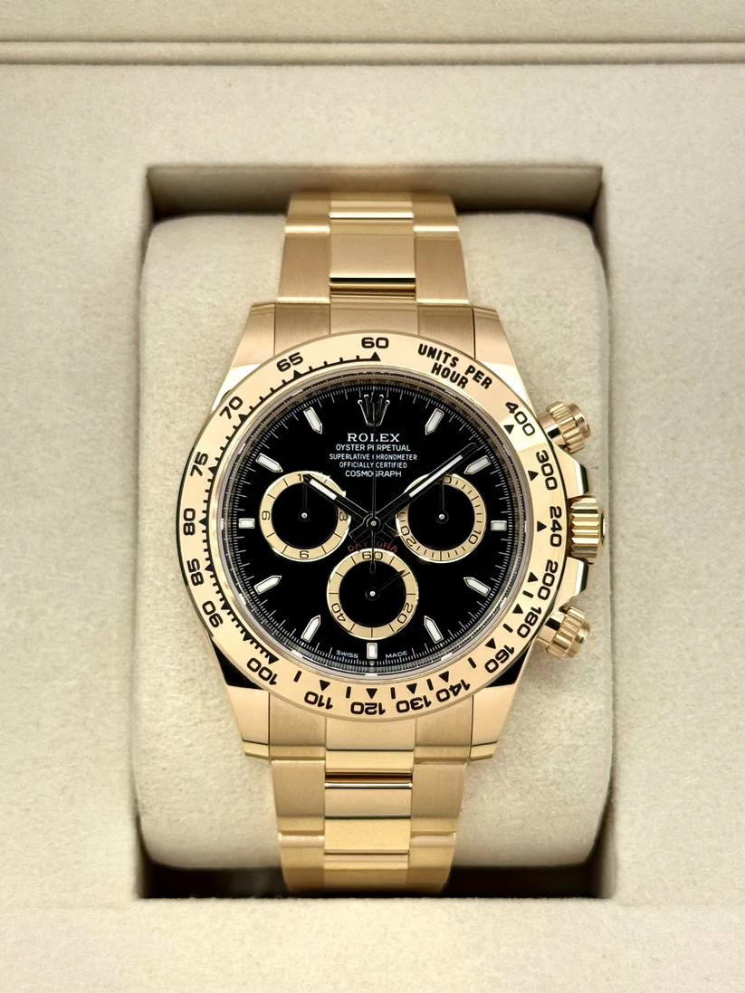 [2026 Mirror Grade]Rolex Daytona Yellow Gold / Black  m126508-0004