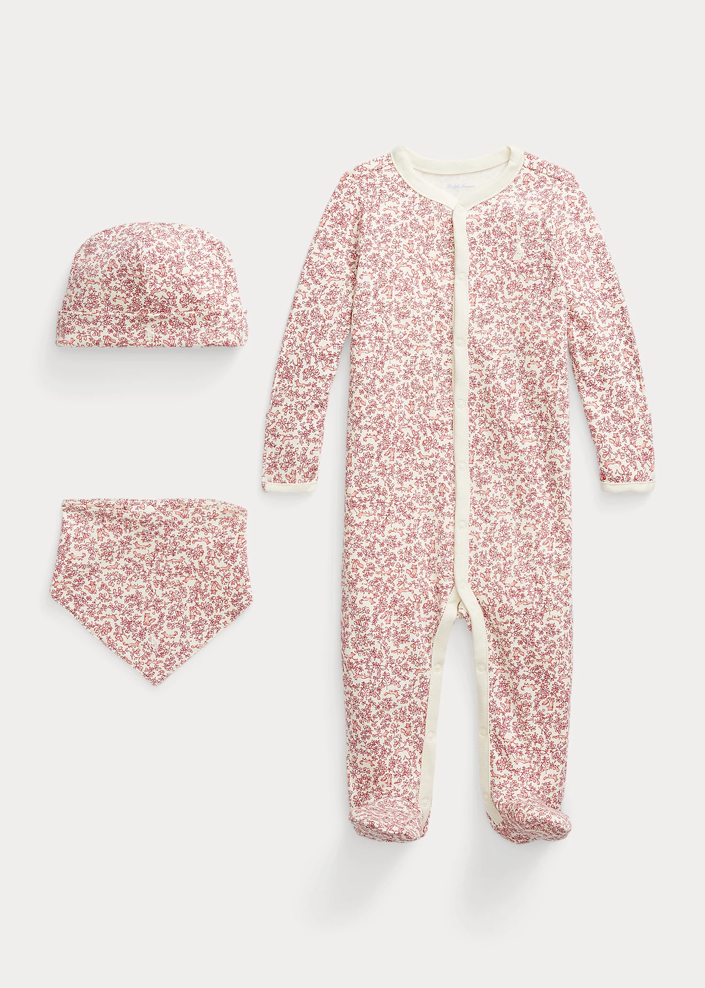 Fox-Print Cotton 3-Piece Gift Set