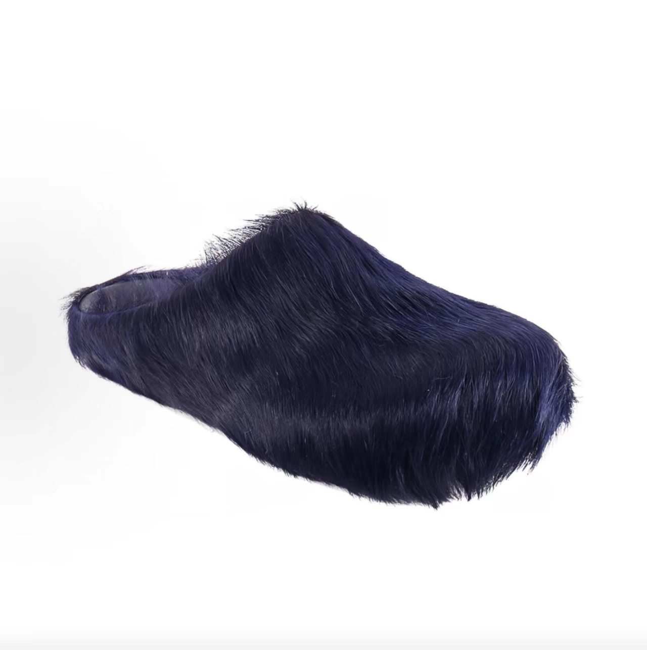 Marni Fussbett Navy Haircalf Mule