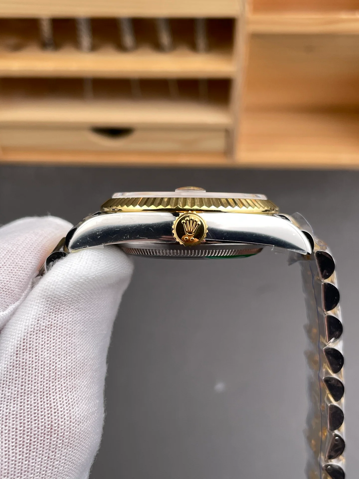 Two-Tone Datejust Black Gold Dial