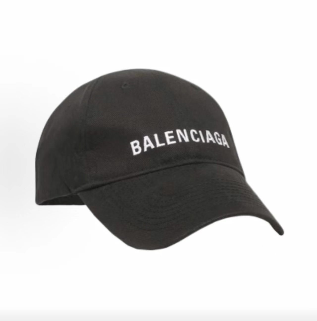 Balenciaga Embroidered Logo Cotton Baseball Cap