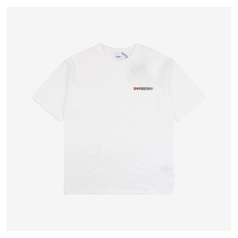 BBry Small Heart Slogan Print T-Shirt (Black/White)