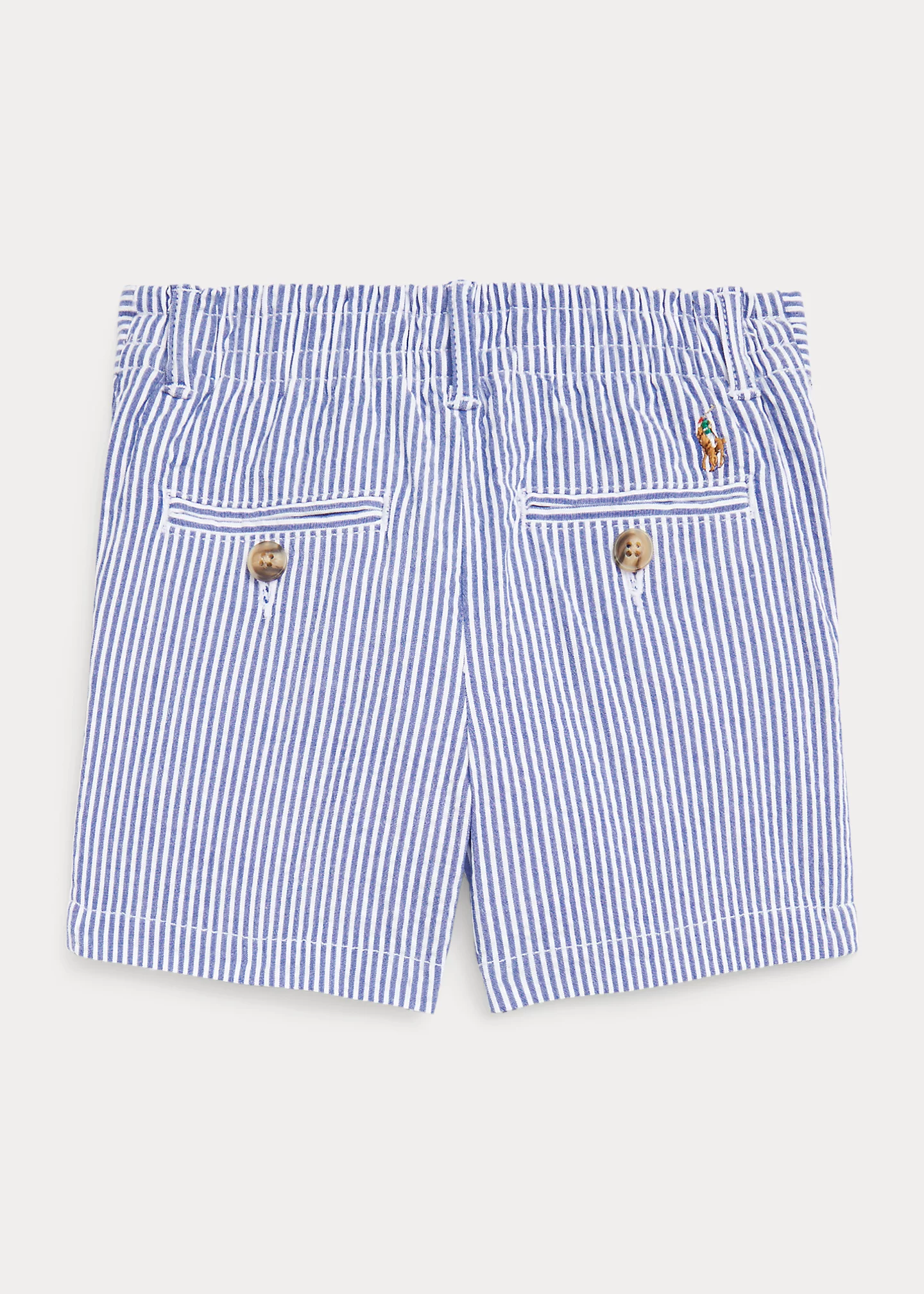 Stretch Cotton Seersucker Short