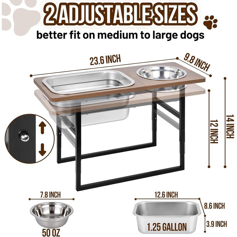 Elevated Dog Bowls for Large and X-Large Breeds