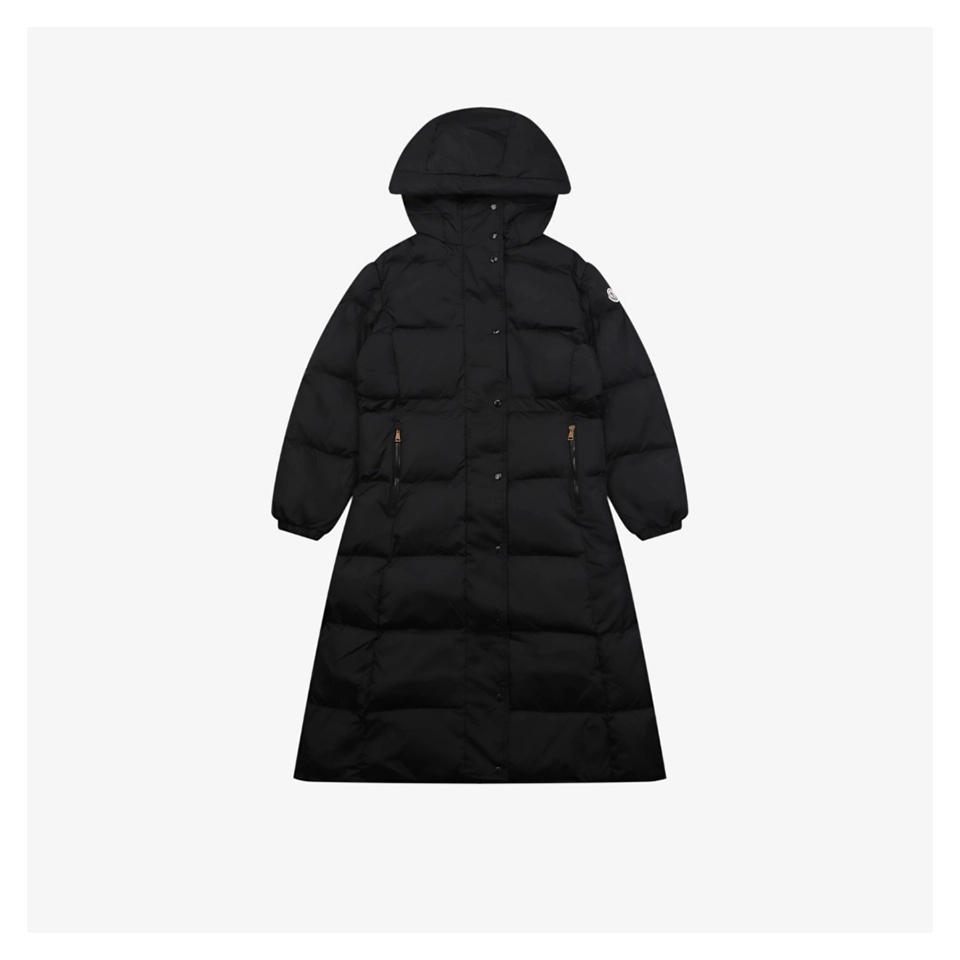 Mxxcler Chamer Long Hooded Down Jacket (White/Black)