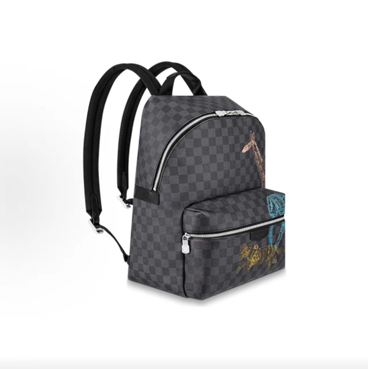 Louis Vuitton Discovery Backpack Damier Graphite Wild Animals N45275