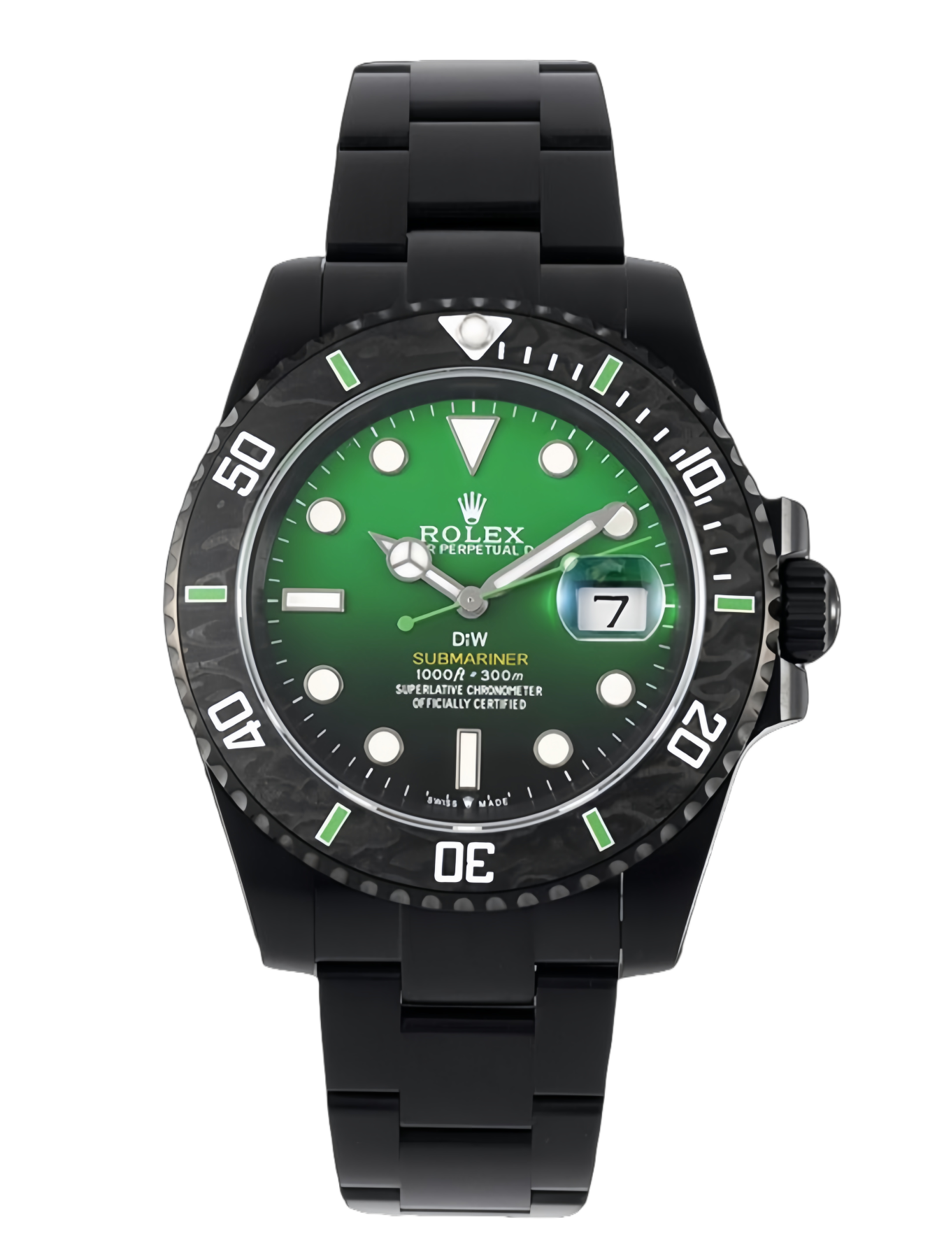 [2026 Mirror Grade]Rolex Submariner 116610LV PVD-DLC Stainless Steel Carbon Fiber Bezel Green Dial