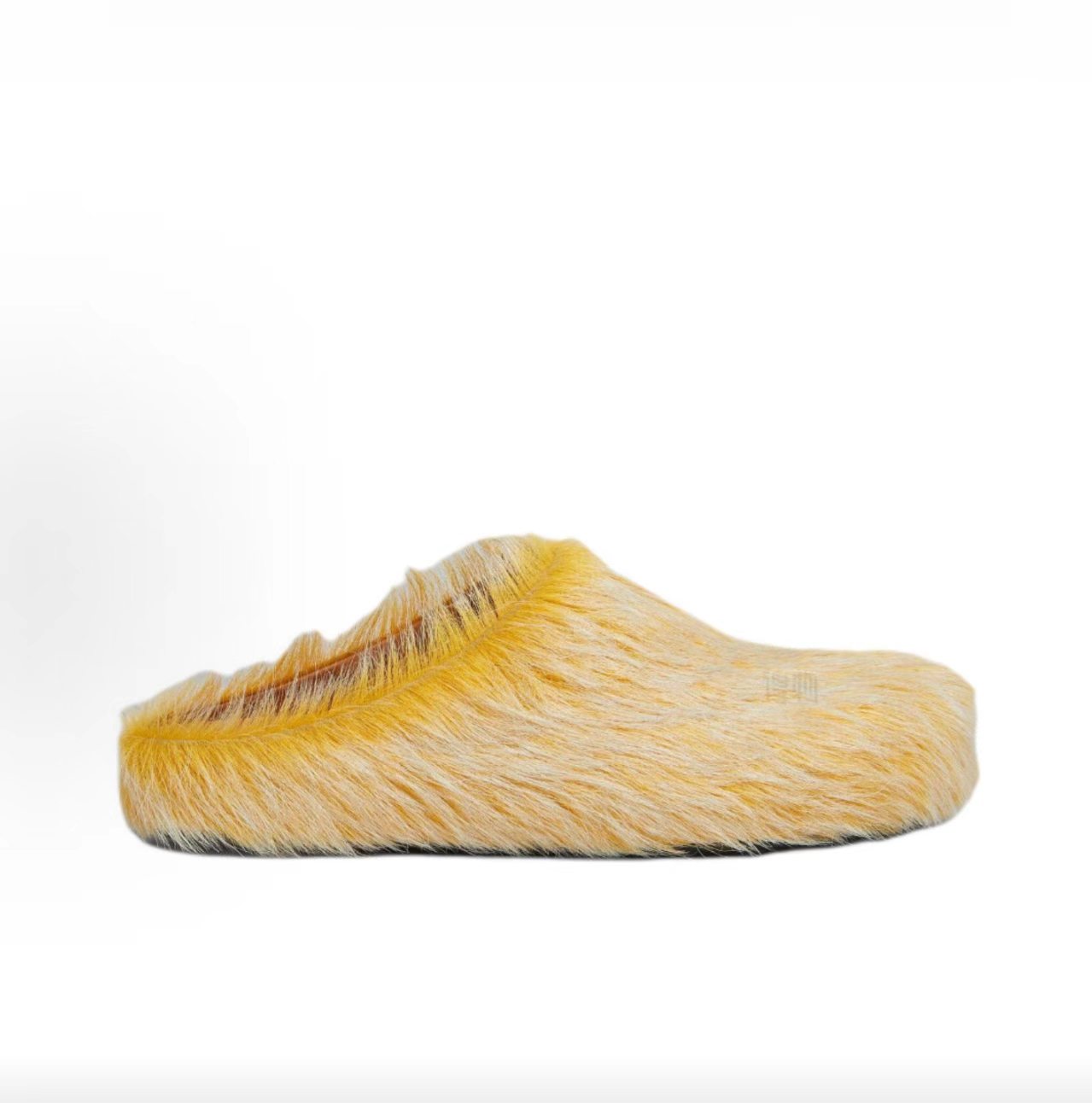 Marni Fussbett Calf Hair Mules (Yellow)