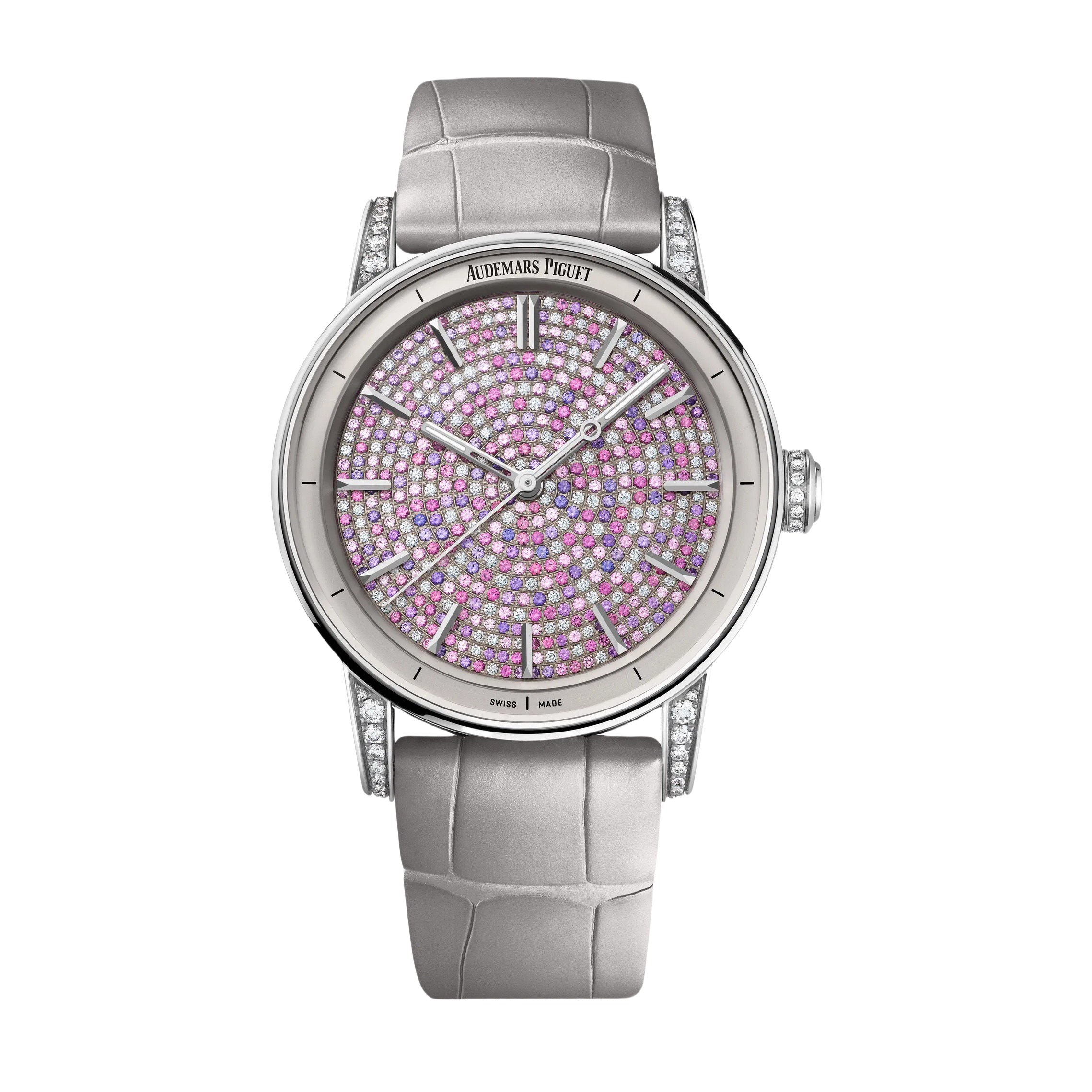 [2026 Mirror Grade]Audemars Piguet Code 11.59 Selfwinding White Gold 38 mm Pink Sapphires & Diamond Dial | 77410BC.ZZ.D132CR.01