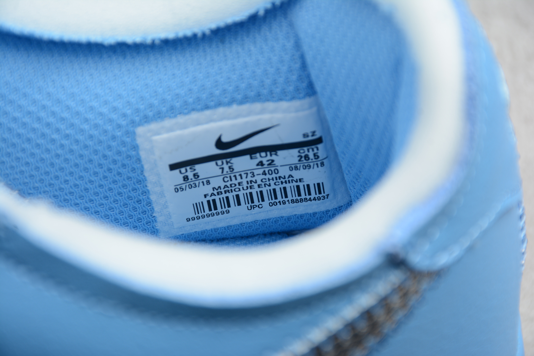 Off-White x Air Force 1 MCA University Blue with Zip-Tie Cl1173-400