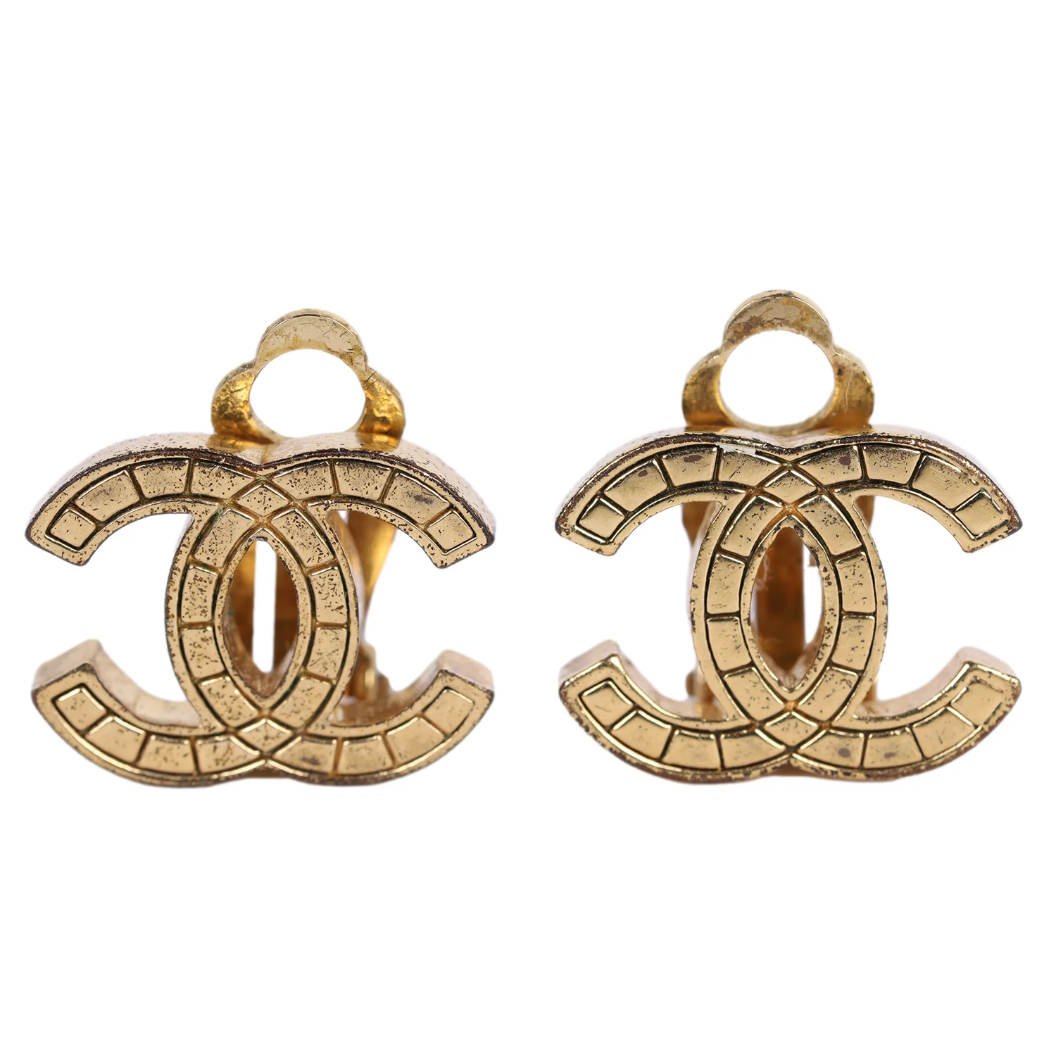Chanel Gold Clip On Earrings