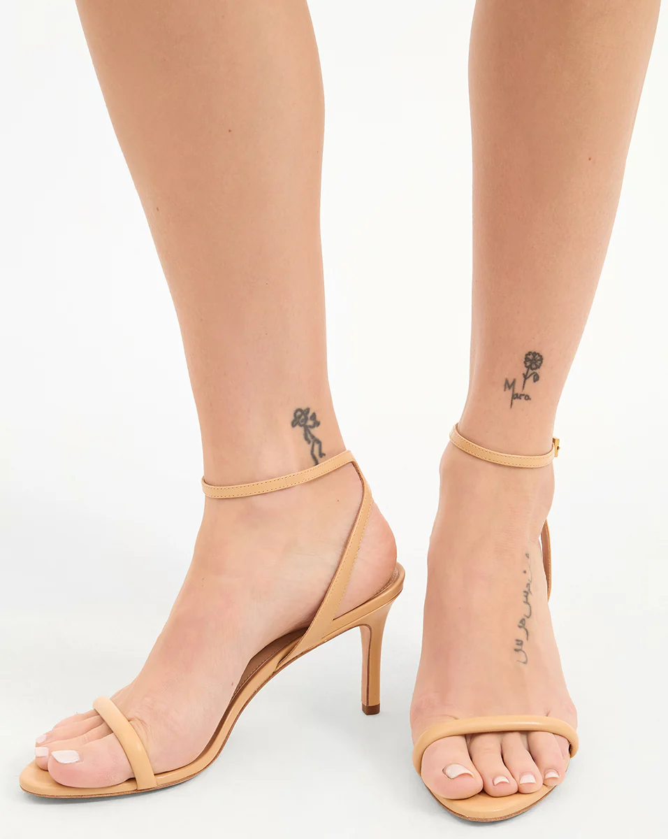 Sylvie Leather Ankle-Strap Stiletto Sandal