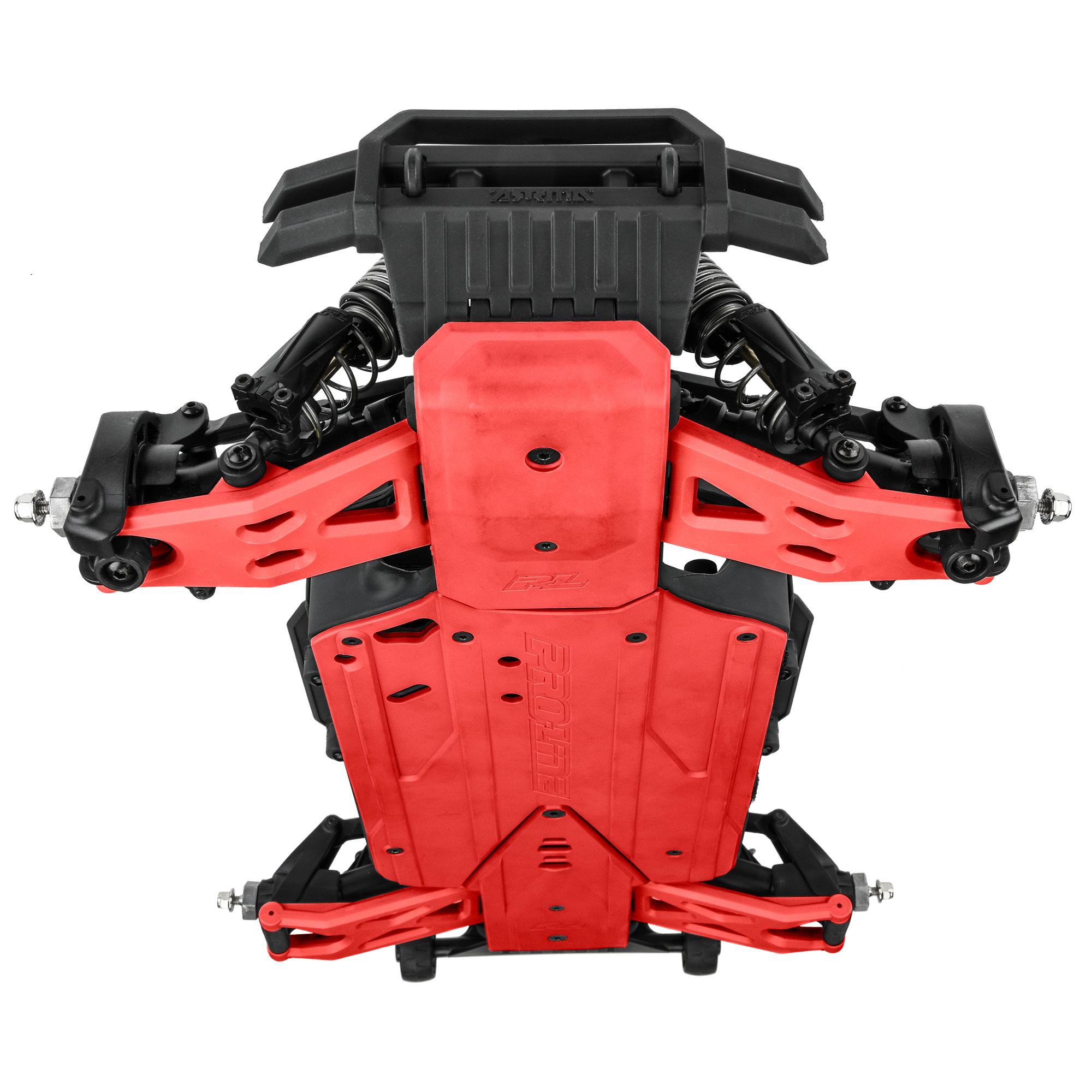 Bash Armor Front Suspension Arms (Red) for ARRMA 3S Vehicles