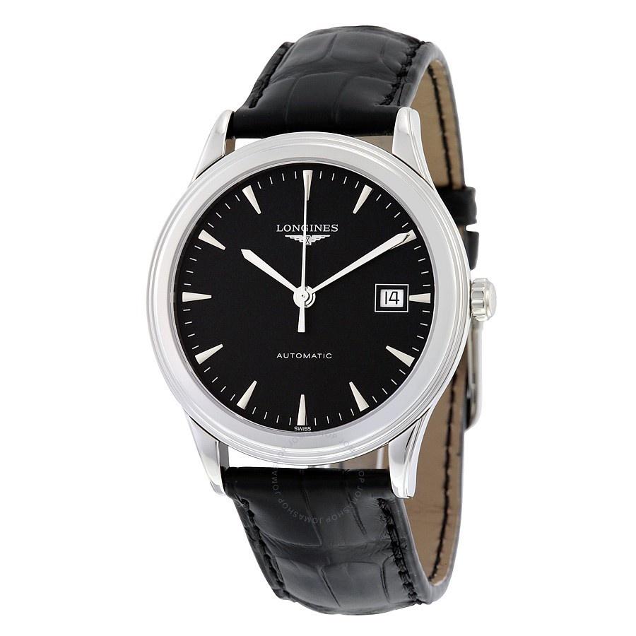 [2026 Mirror Grade]Longines Men's L4.874.4.52.2 Flagship Black Leather Watch