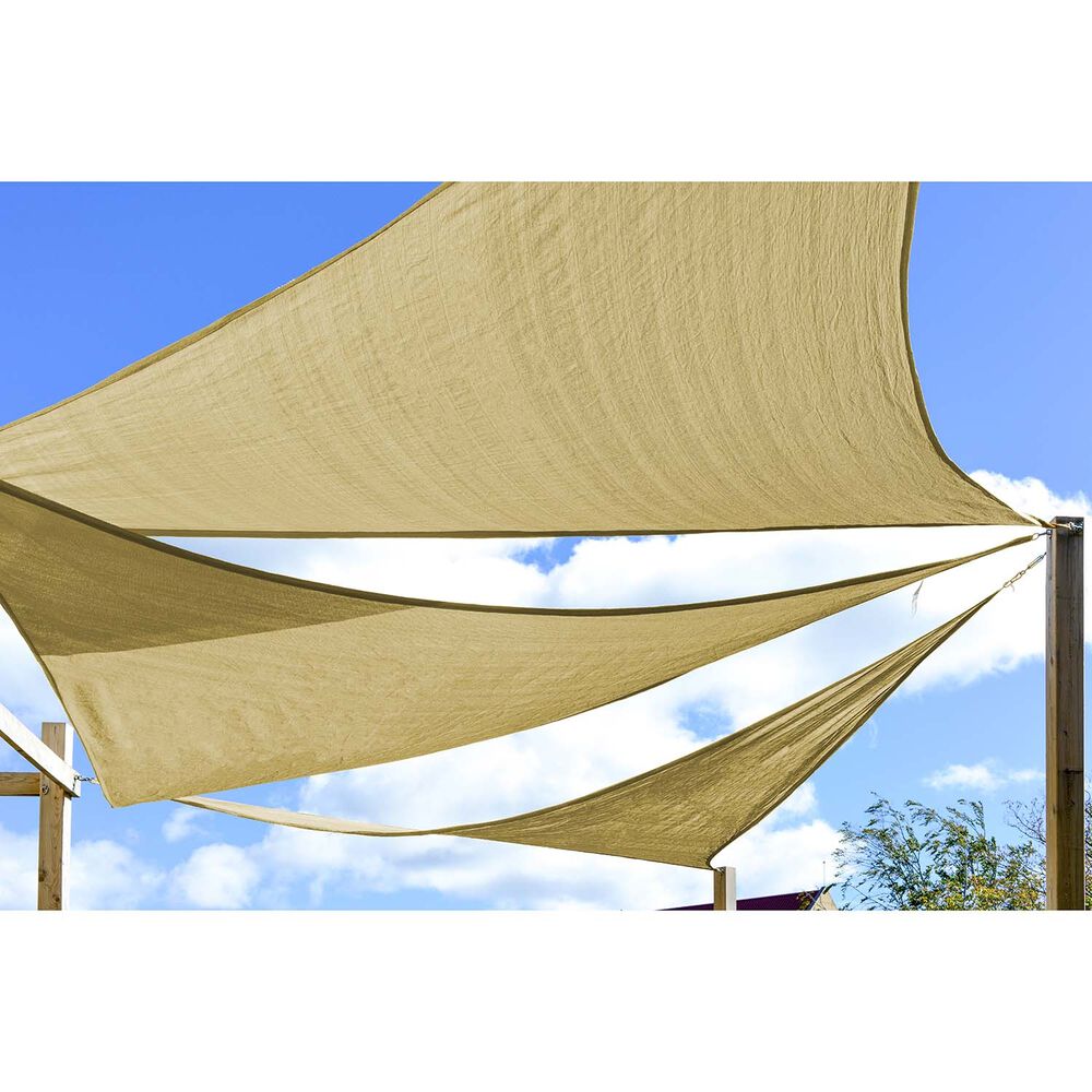 DECOTEAM Żagiel ogrodowy przeciwsłoneczny DecoTeam Optima, trójkąt, 2 x 3 x 4 m, beżowy