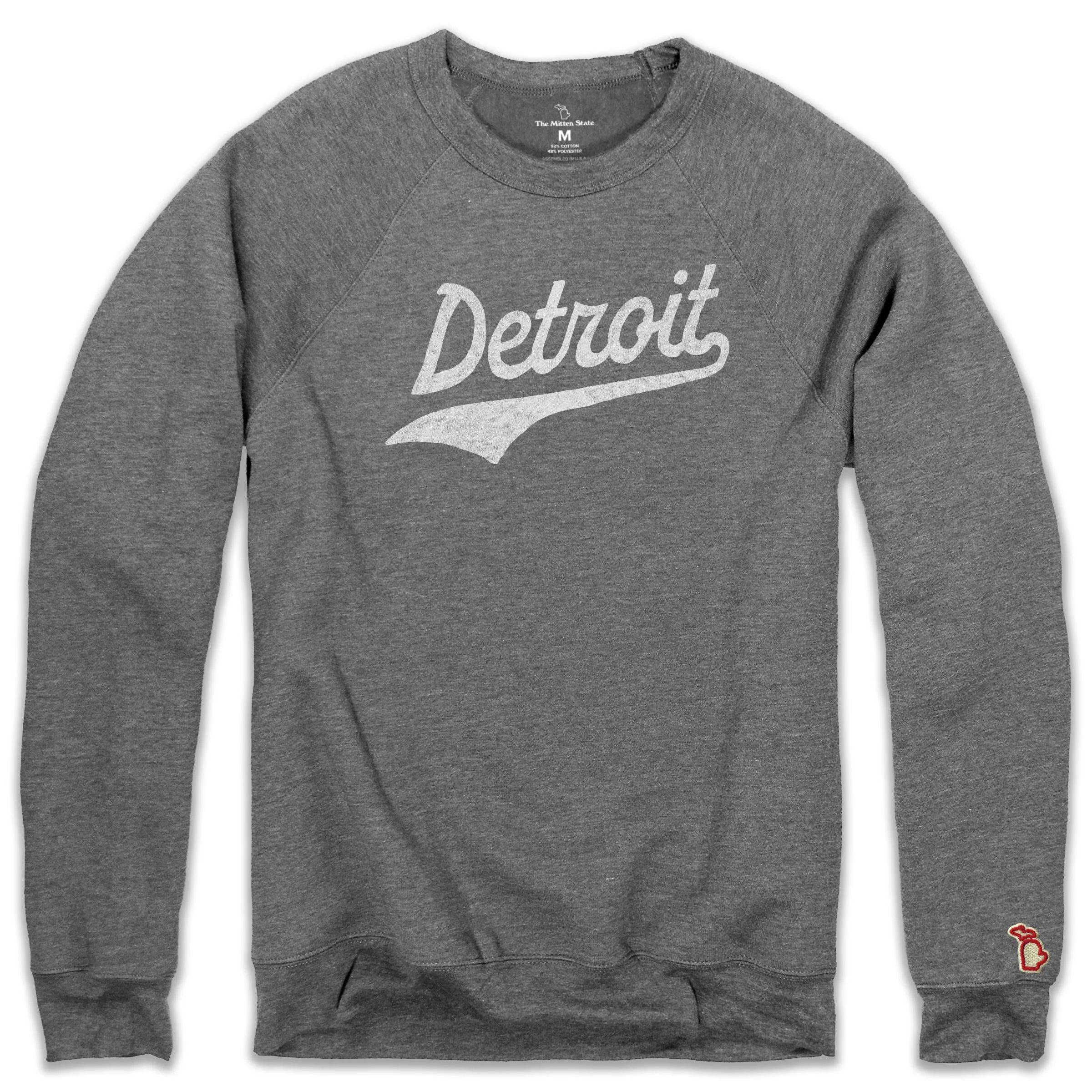 DETROIT SCRIPT FLEECE SWEATSHIRT (UNISEX)
