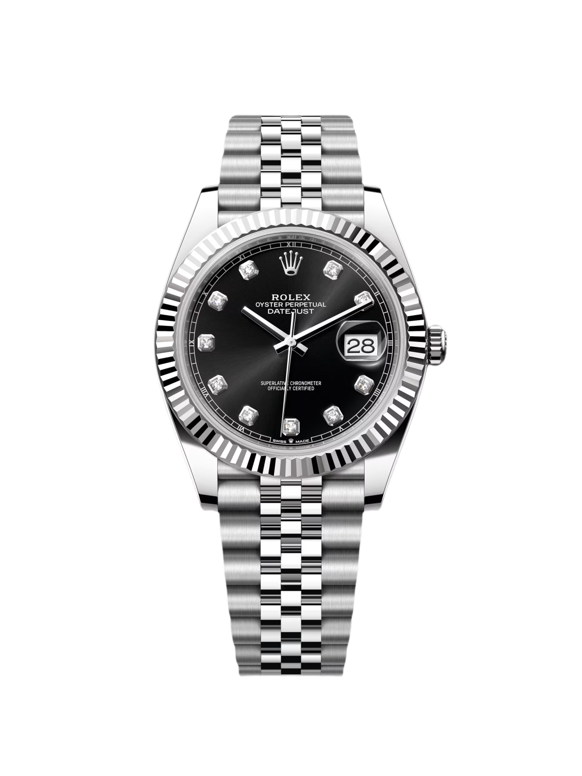 [2026 Mirror Grade]RLX  Datejust 41mm 126334 Black Diamond Oyster Stainless Steel Mens Watch