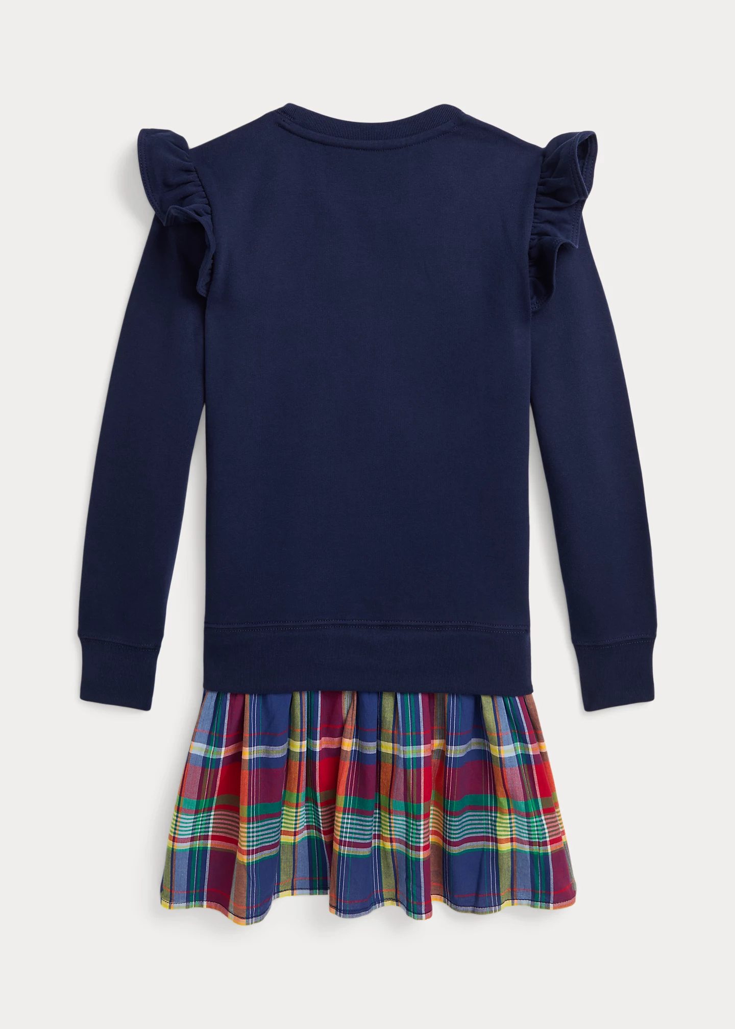 Madras-Skirt Fleece Dress