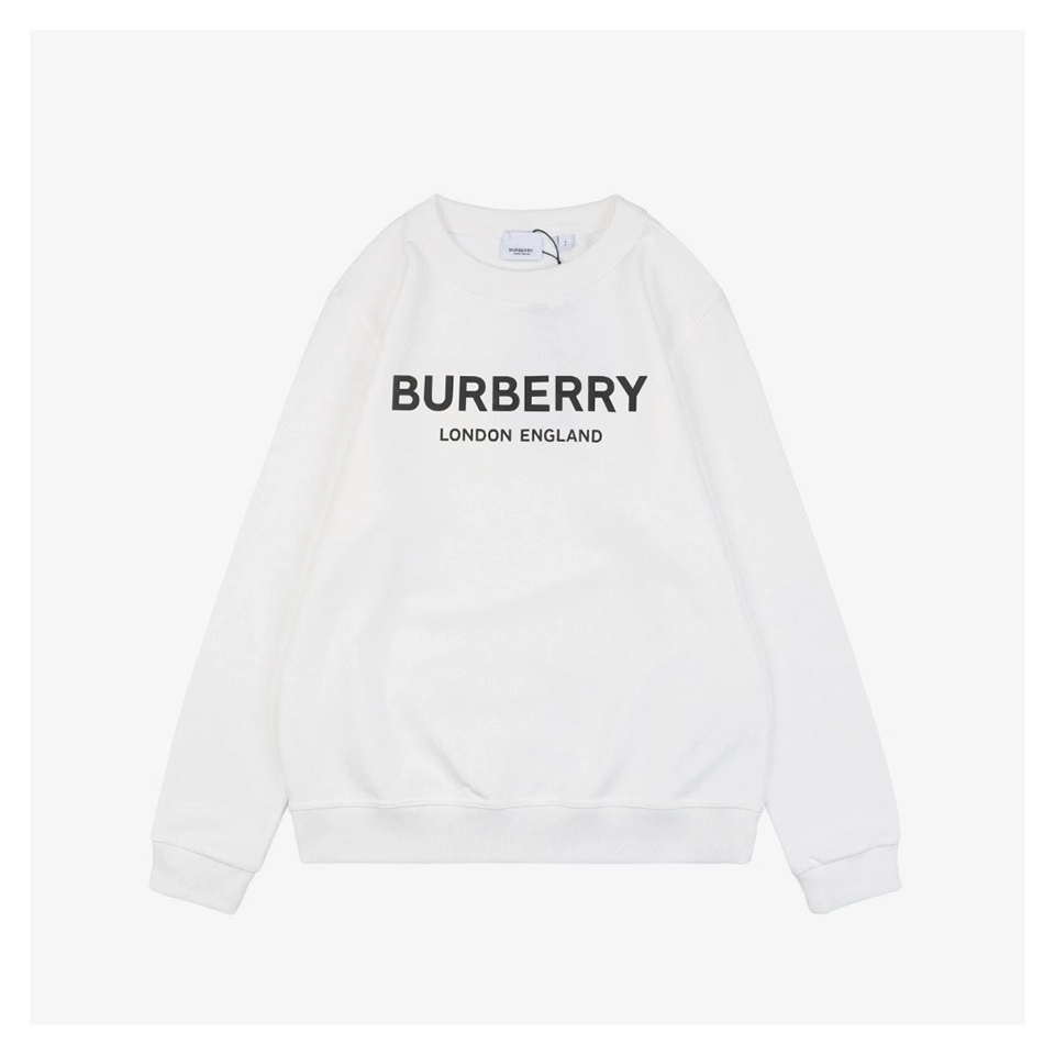 BBry Double Letter Print Crewneck Sweatshirt (Black/White)