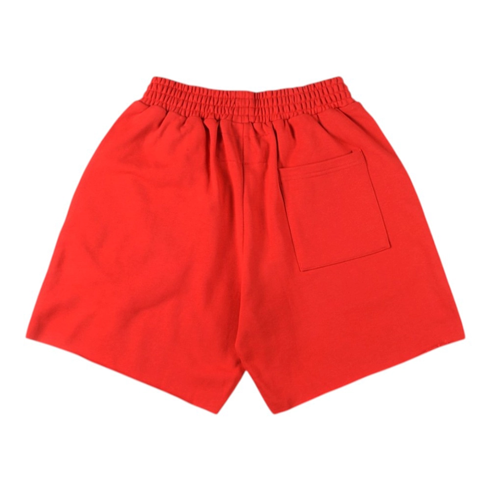 Sp5der Red Embroidered Logo Sweat Shorts
