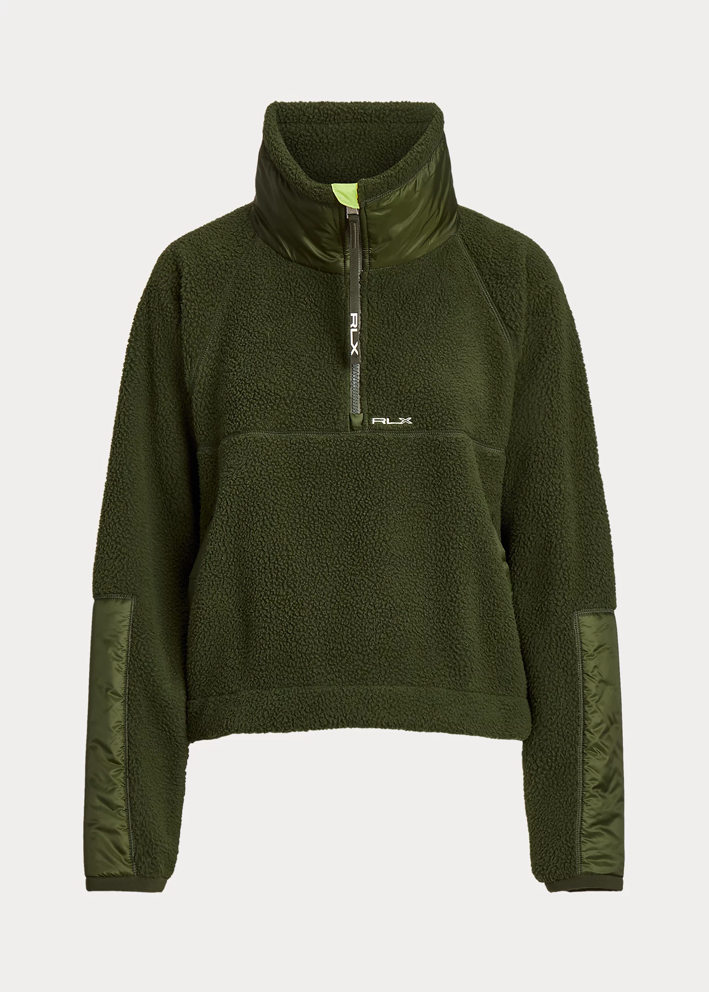 Ripstop-Trim High-Pile Fleece Pullover