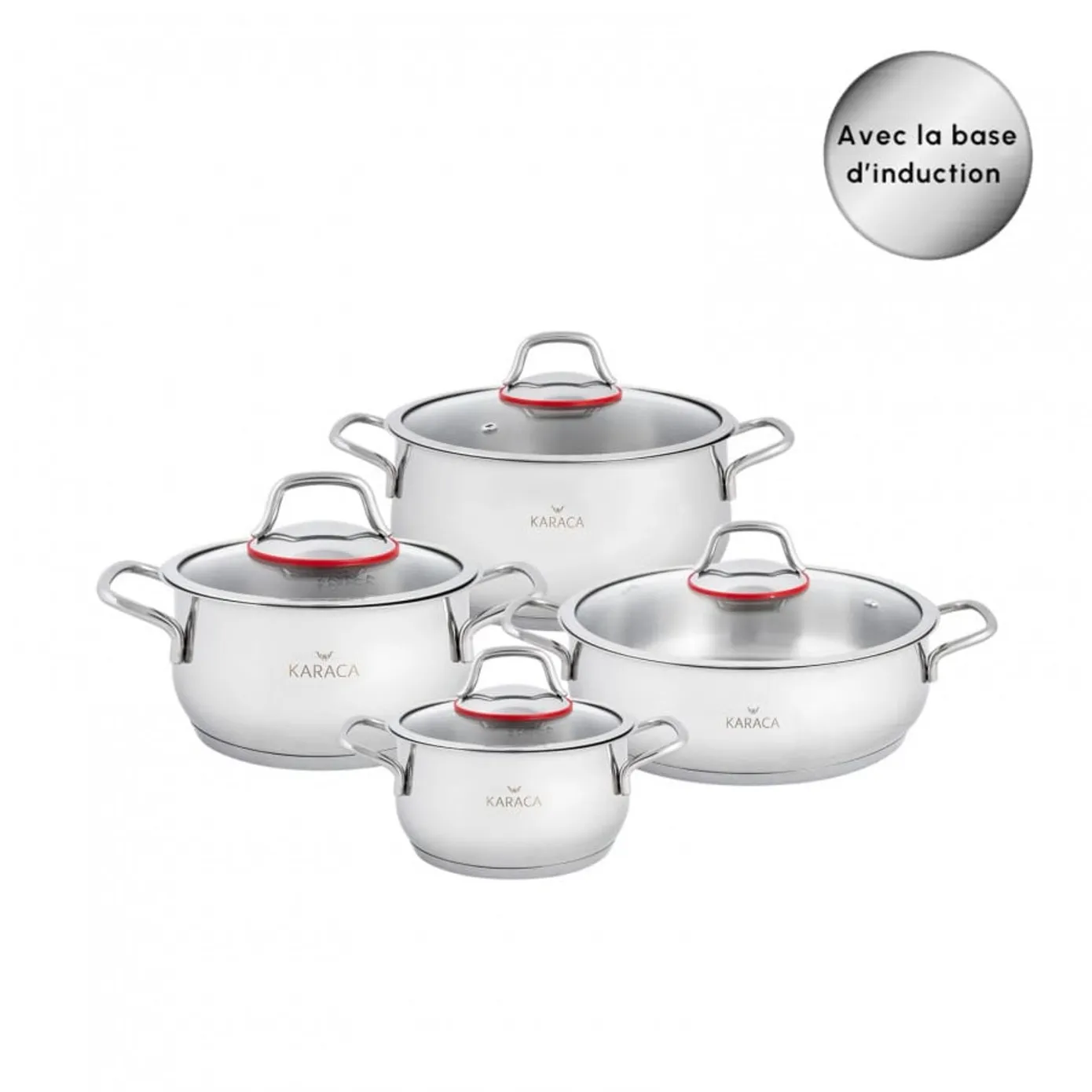 Batterie de cuisine Karaca Emirgan en acier, 8 pièces