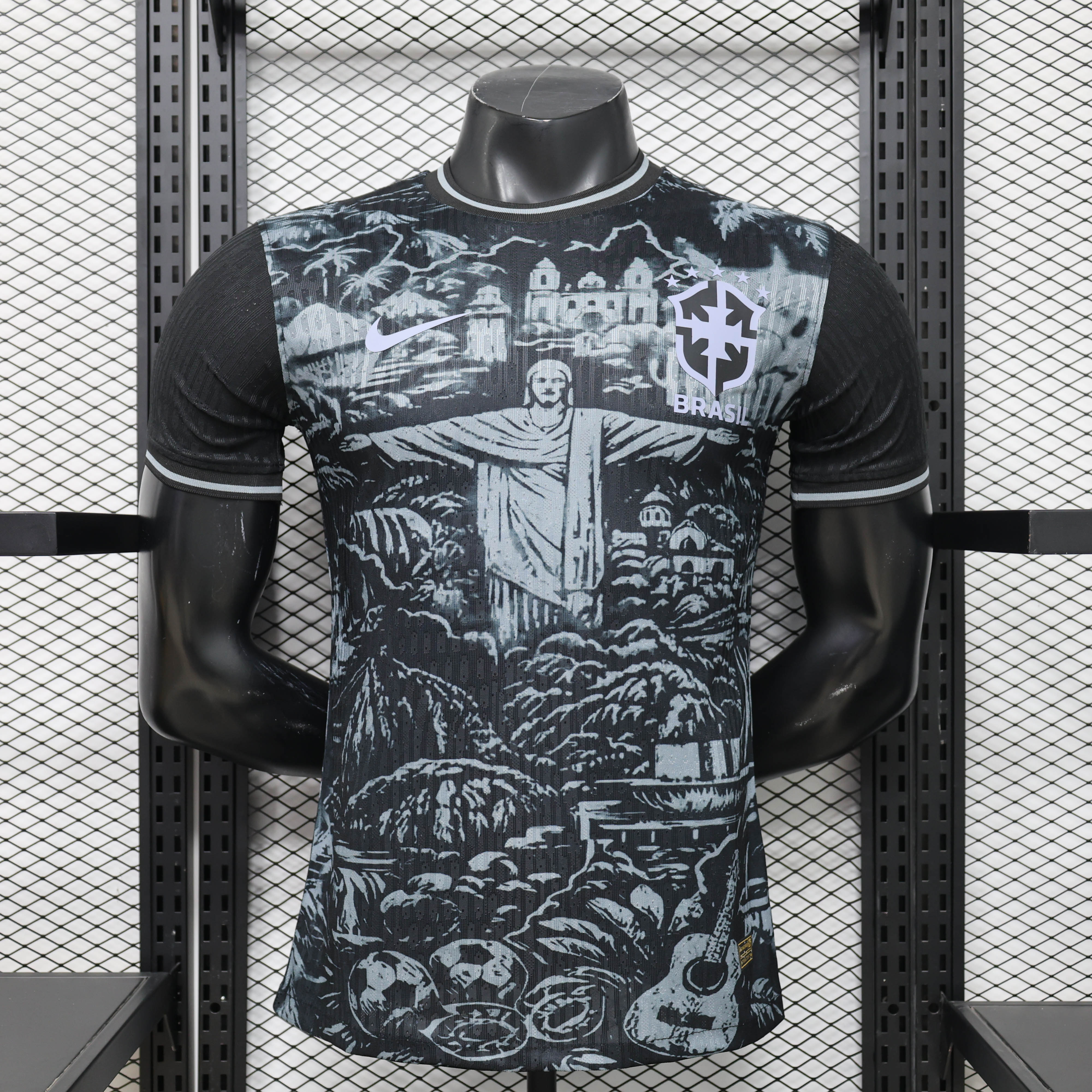 2026 Player Version Brazil Jesus Special Edition Black Football Shirt 1:1 Thai Quality