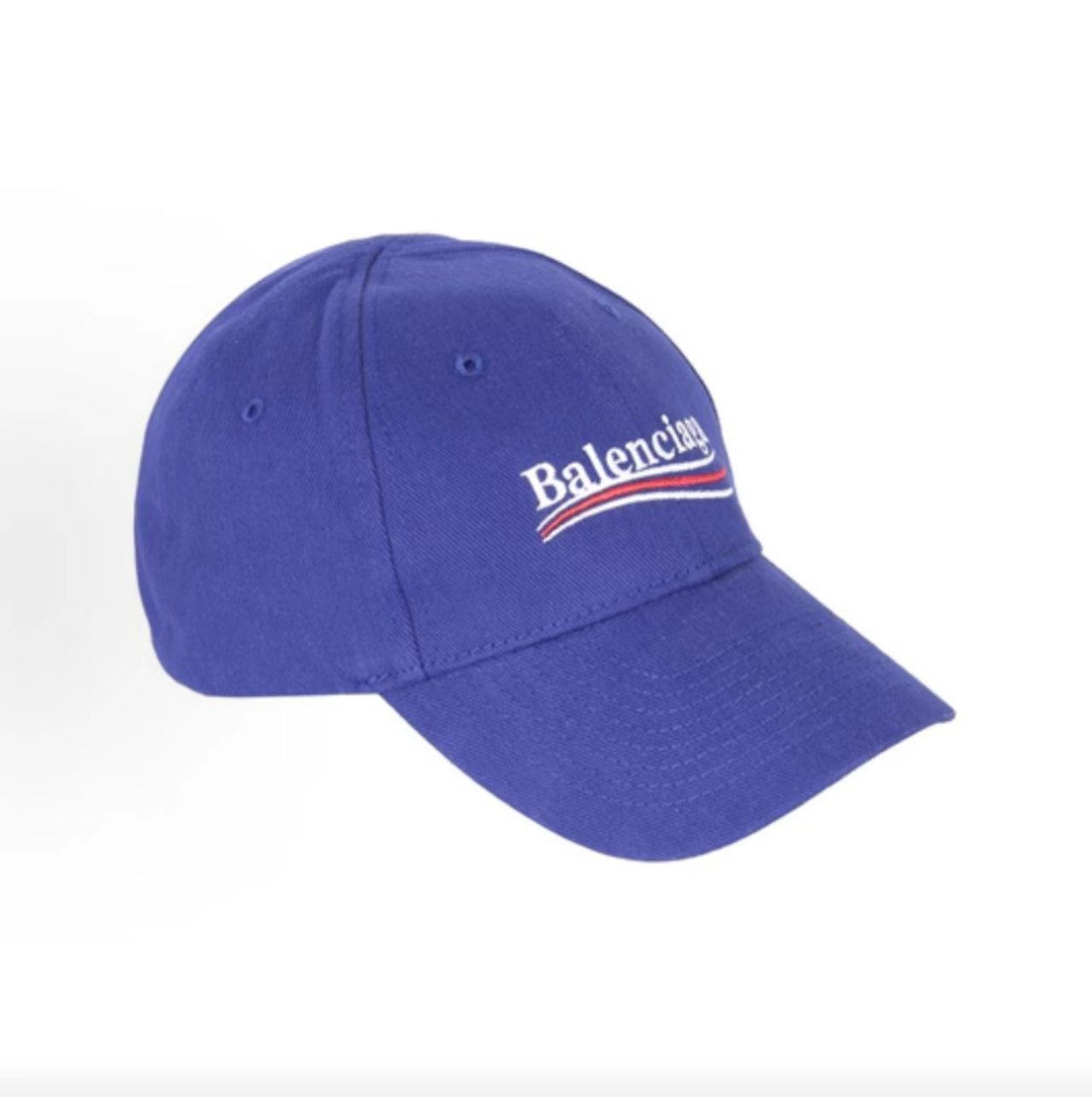 Balenciaga Political Wave Logo Blue Baseball Cap