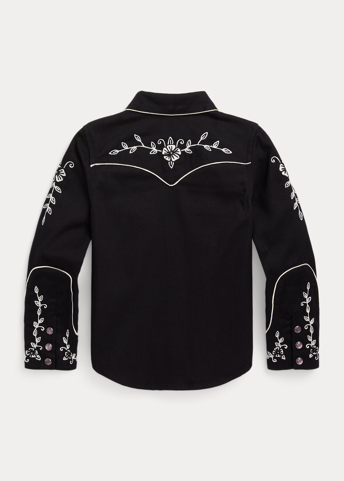 Embroidered Cotton Twill Western Shirt