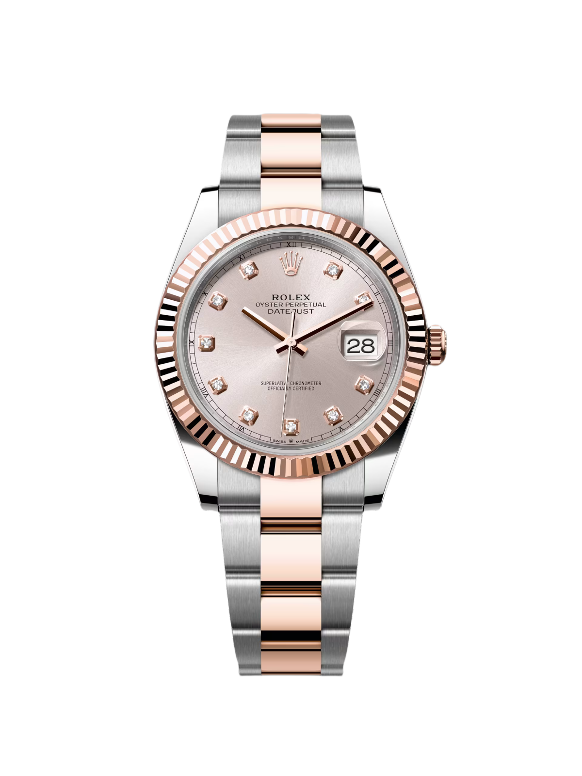 [2026 Mirror Grade]RLX Datejust 41mm 126331 Sundust Diamond Jubilee Steel and Everose Gold Watch