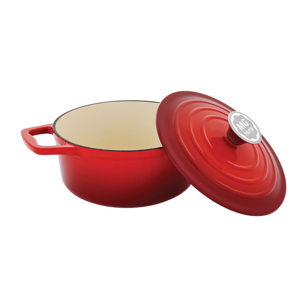 MG HOME Garnek żeliwny MG Home Infinito, 4,8 l, czerwony