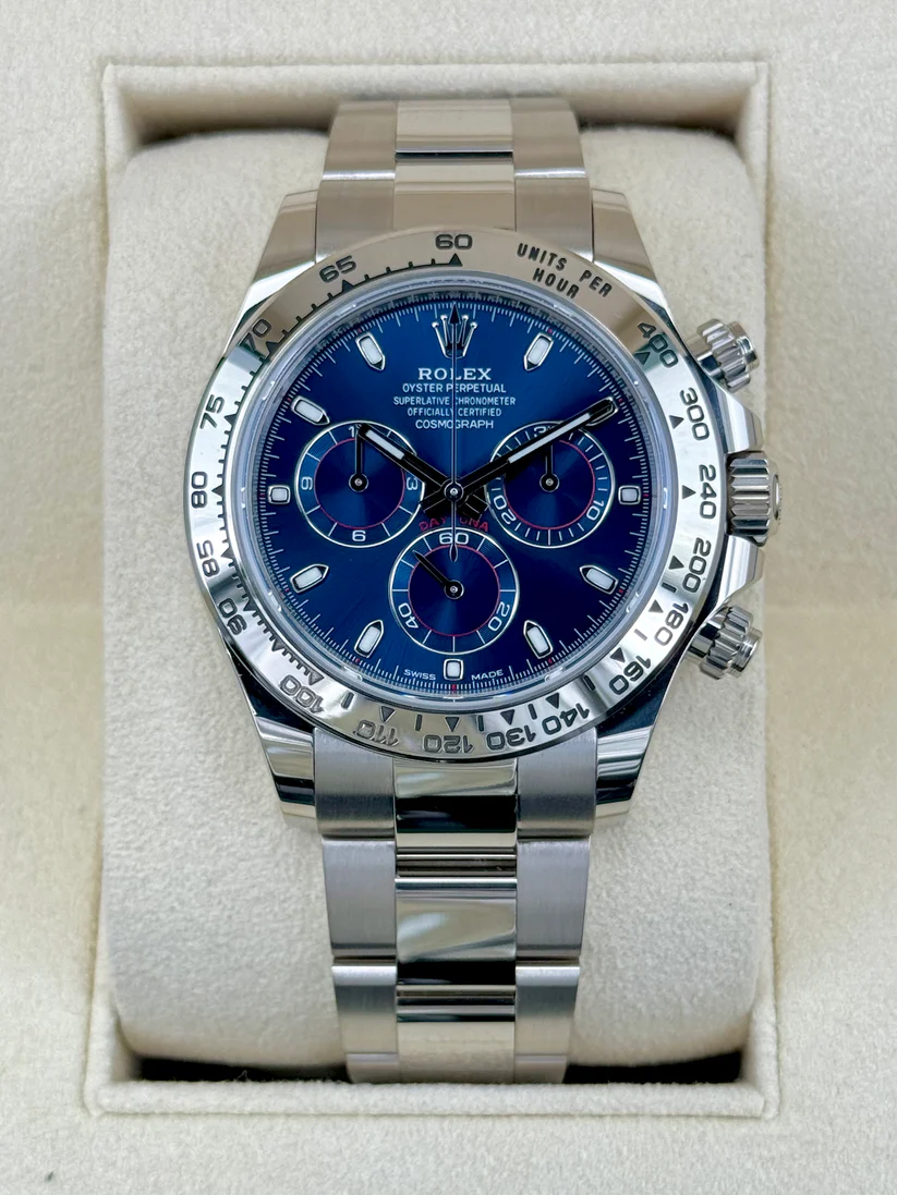 [2026 Mirror Grade]Rolex Daytona White Gold/Brilliant Blue/Diamond/Oyster  m126509-0005