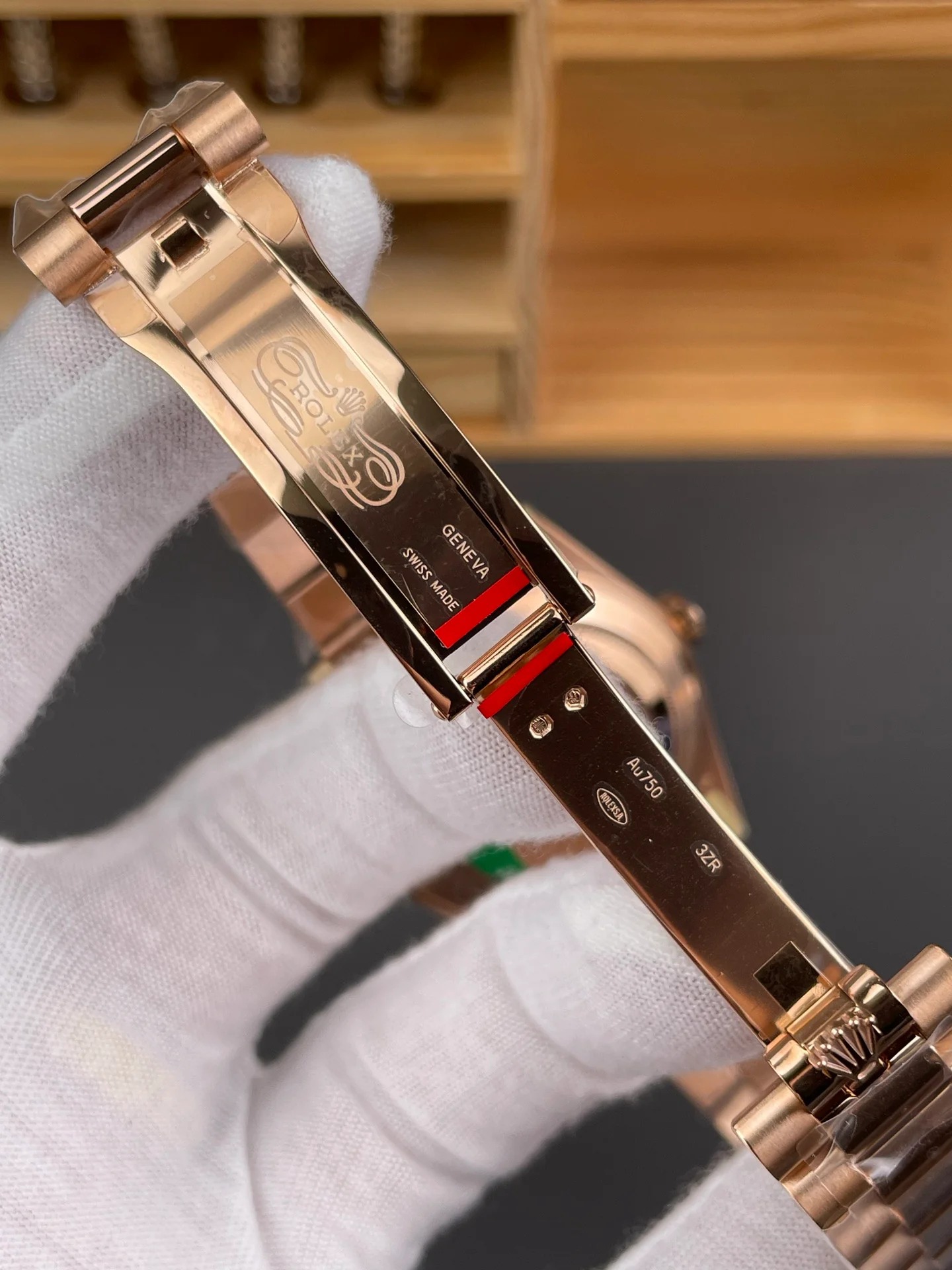 Rose Gold Champagne Roman Numeral Day-Date