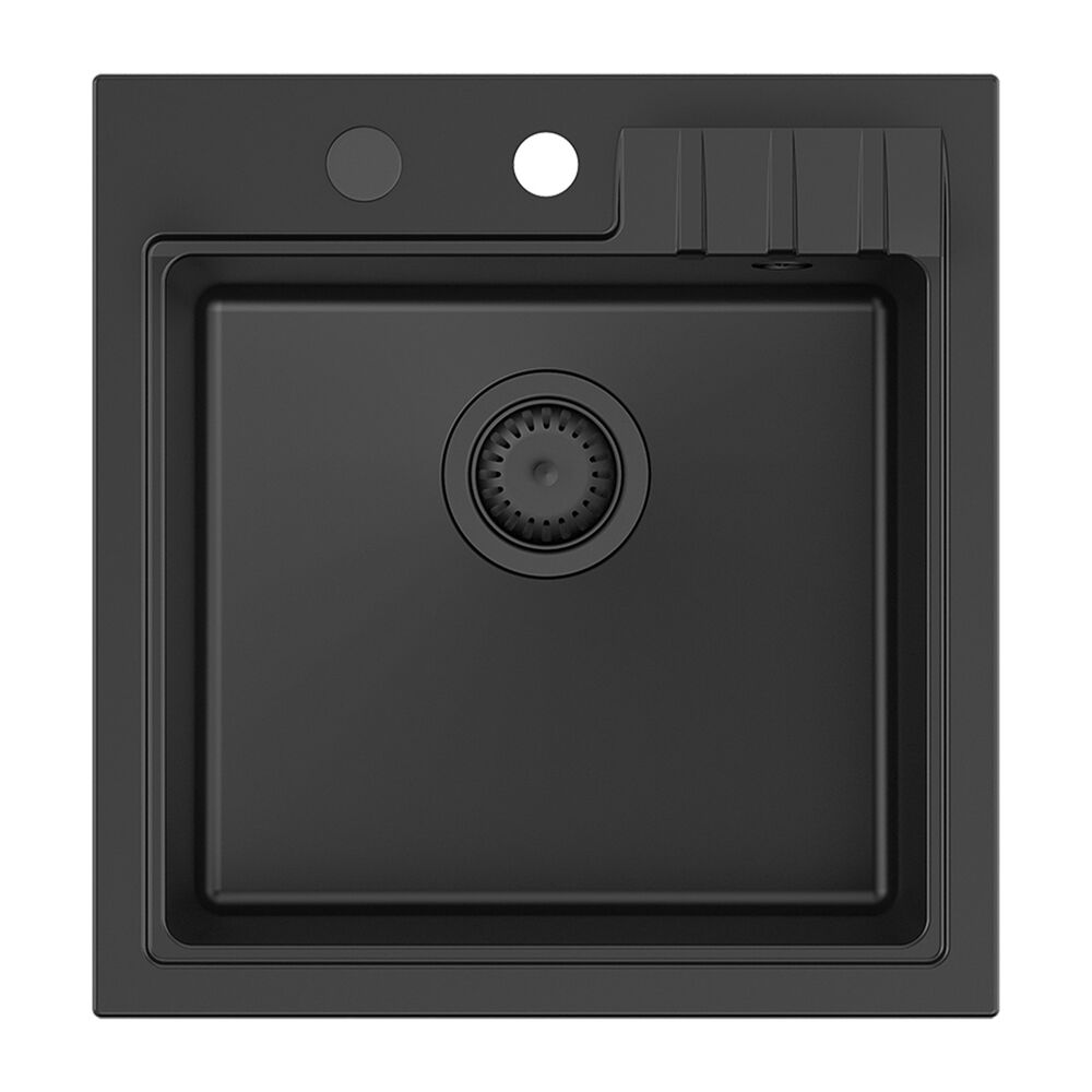 ROOT Zlewozmywak granitowy Root Chef Leo Box, czarny mat, 50 x 52 x 20 cm