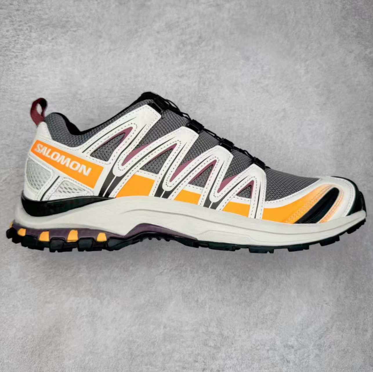 Salomon XA Pro 3D Grey White Orange Mesh Hiking Shoes