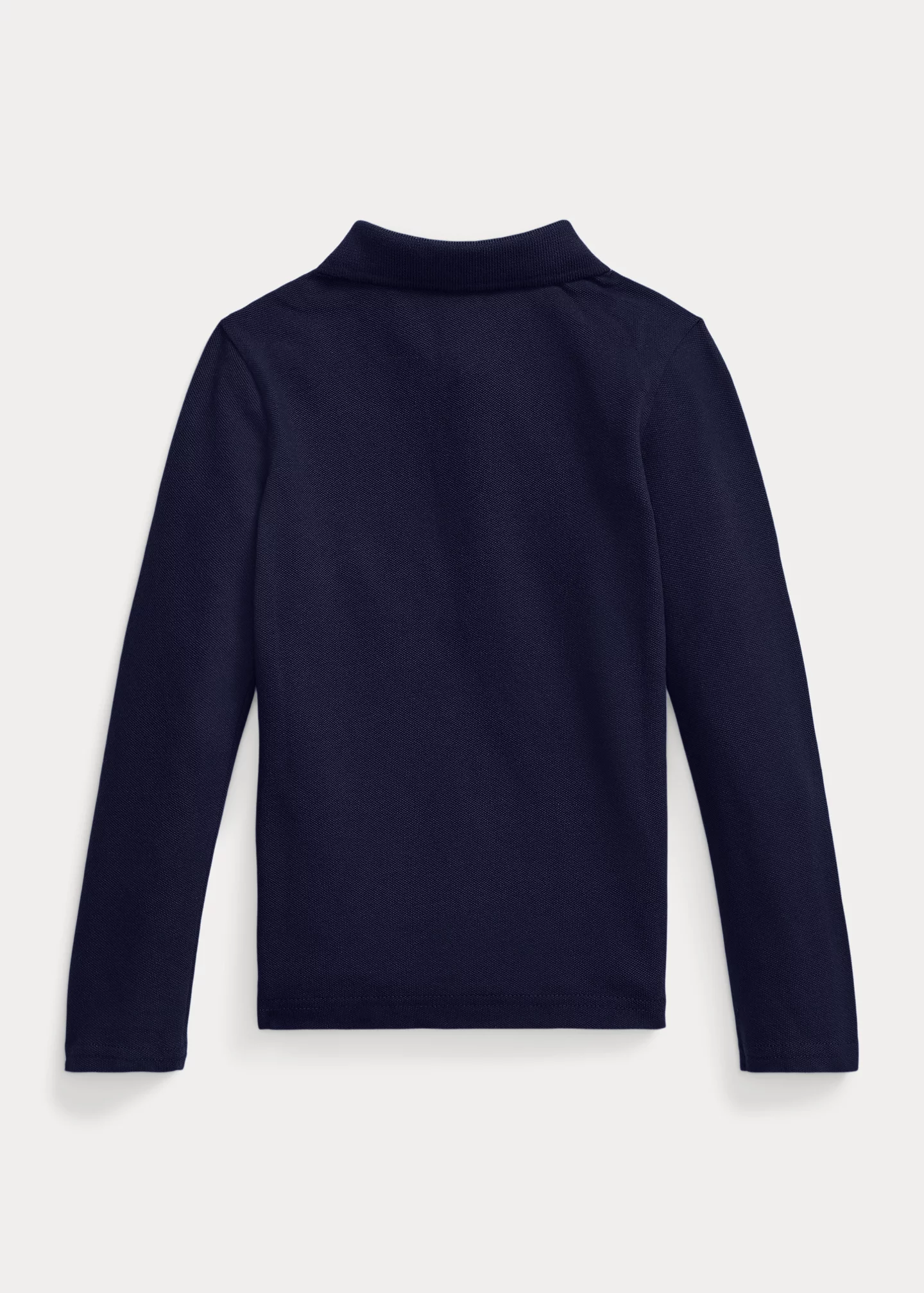 Mesh Long-Sleeve Polo Shirt