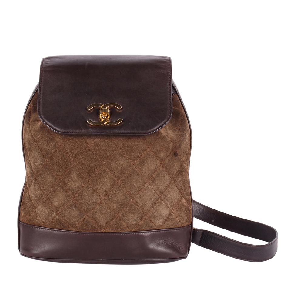 Slingback Backpack Suede Leather