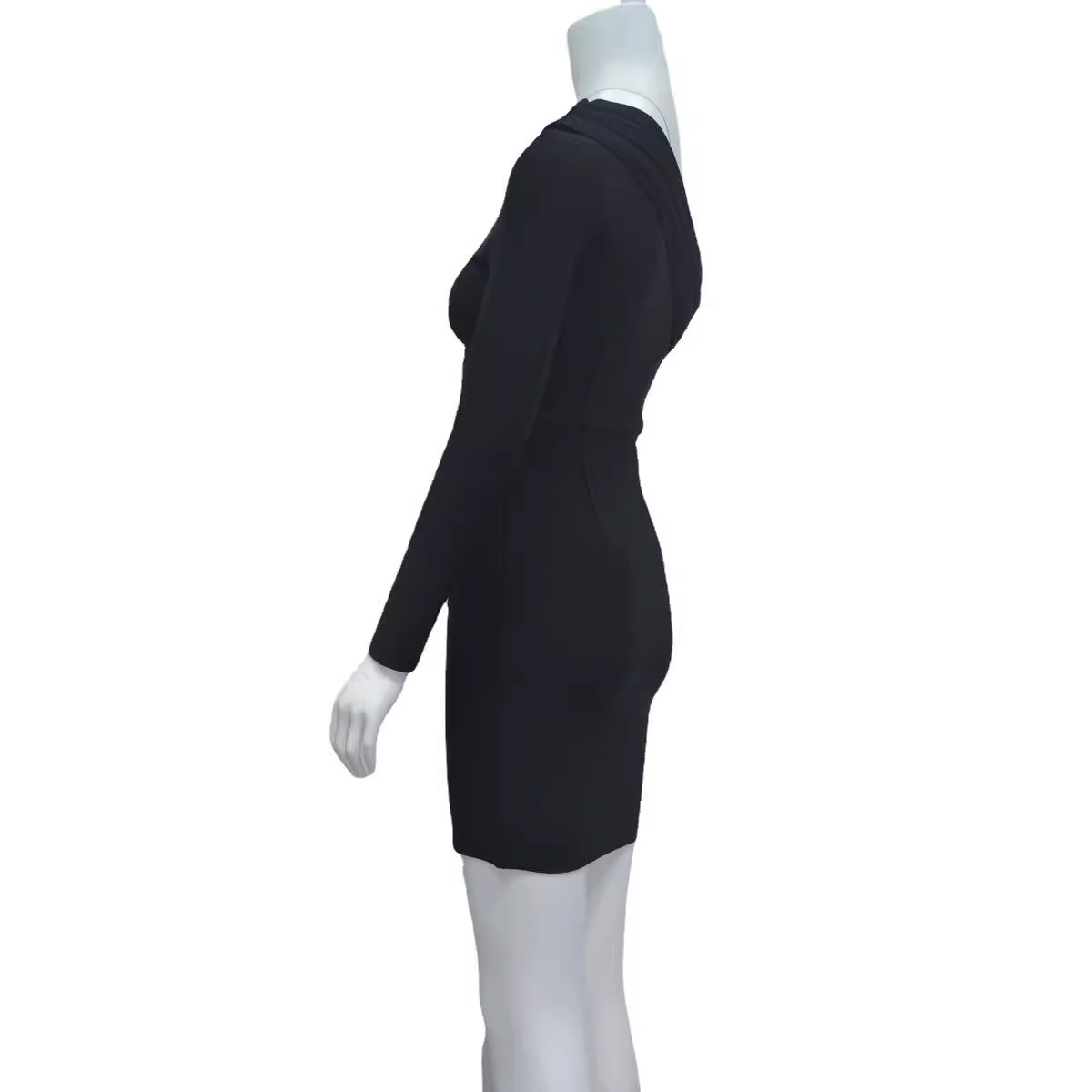 Women's One Shoulder Long Sleeve Tight Hip Bandage Dress