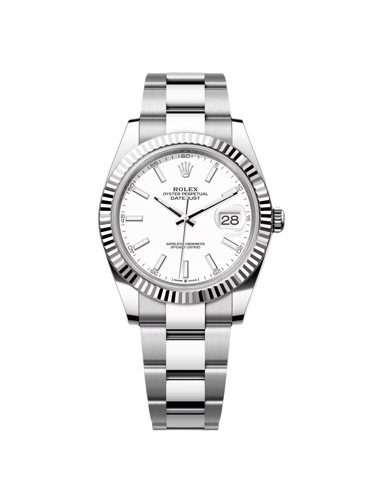 [2026 Mirror Grade]RLX  Datejust 41mm  White Index Oyster Stainless Steel Men’s Watch - 126334-0009