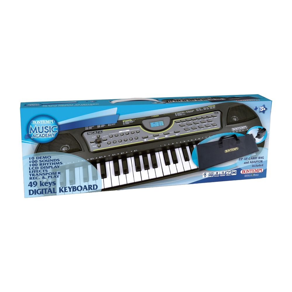BONTEMPI Keyboard elektroniczny Bontempi, z futerałem, czarny