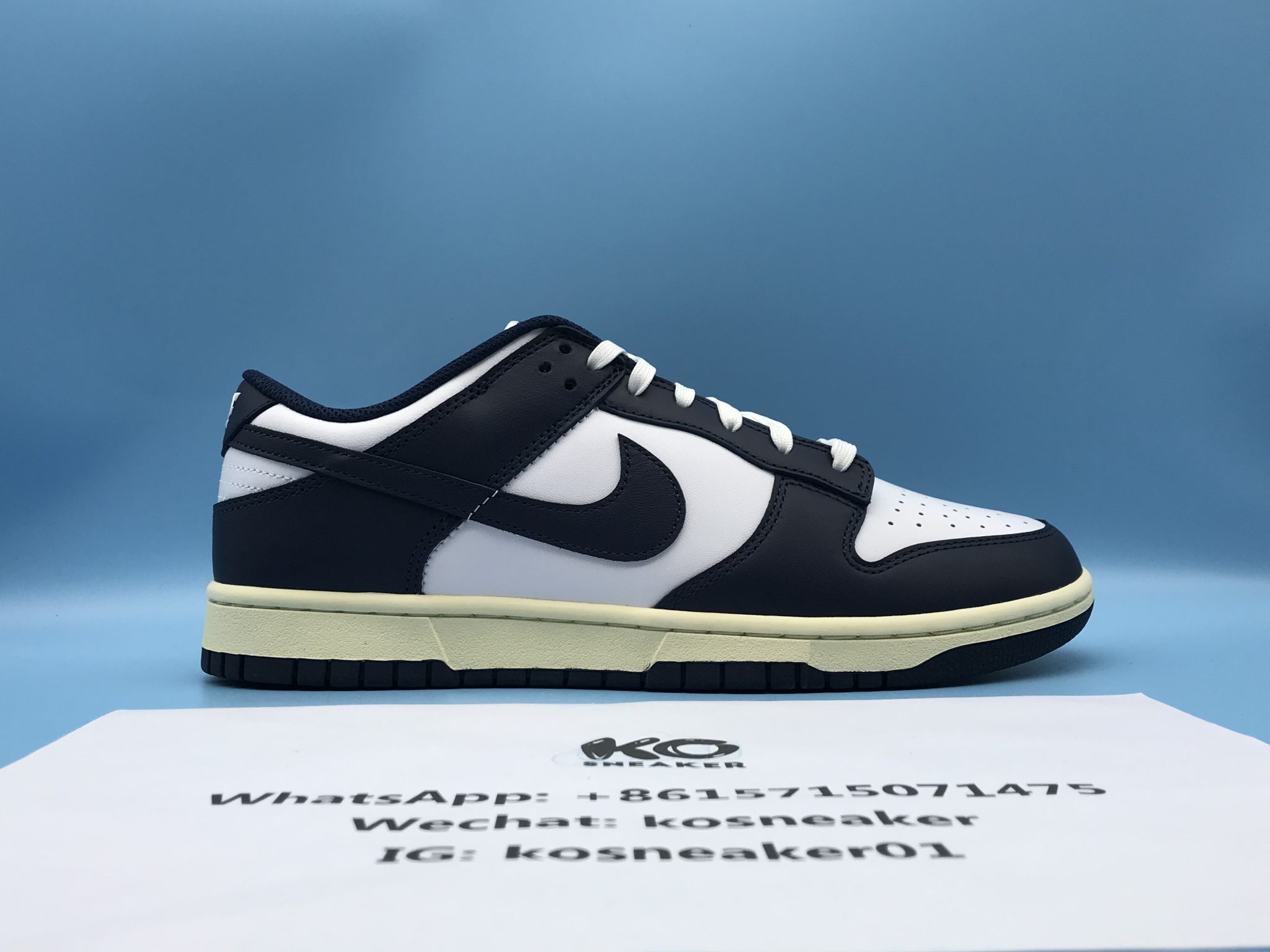 KO NIKE DUNK LOW “MIDNIGHT NAVY AND WHITE” DD1503-115